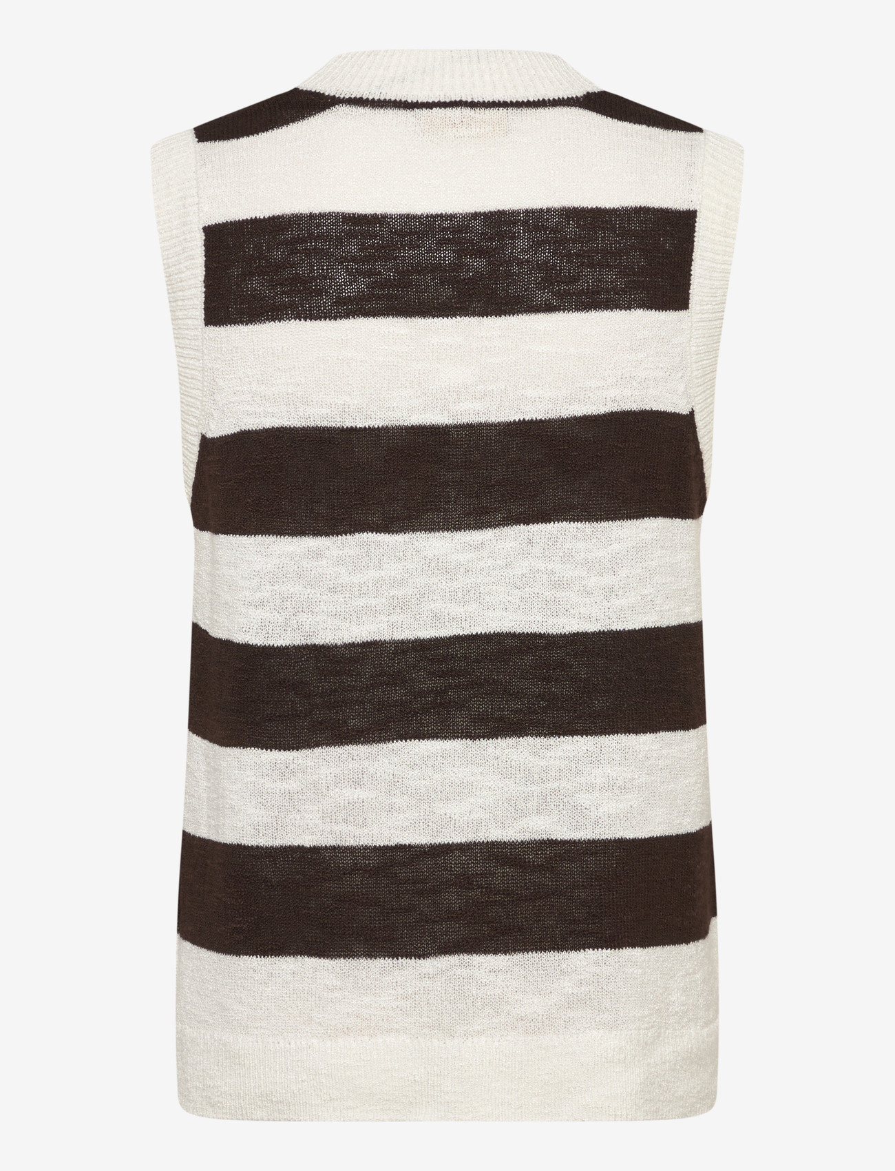 FREE/QUENT - FQVICKI-WAISTCOAT - kootud vestid - brilliant white w. coffee bean - 1