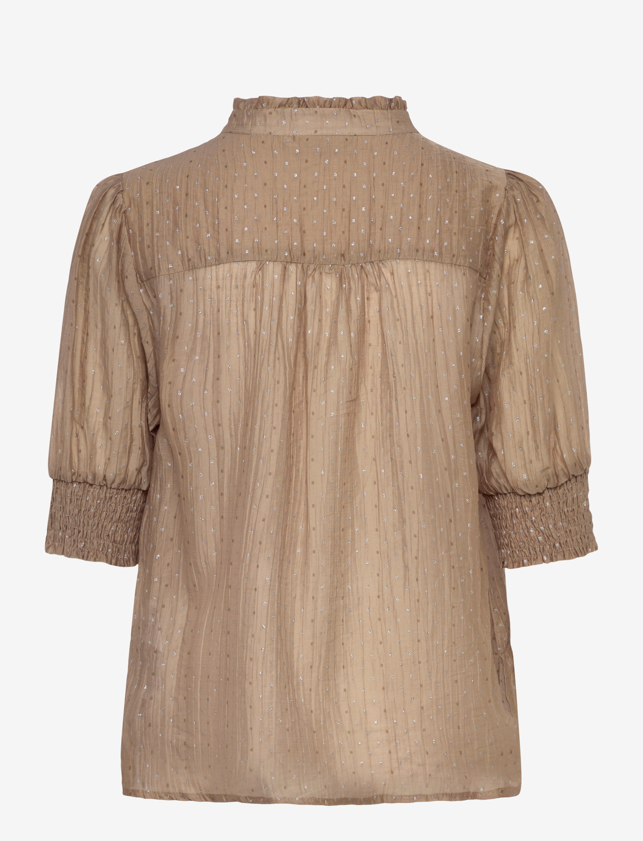 FREE/QUENT - FQFLORY-BLOUSE - kurzämlige blusen - silver mink w. silver - 1