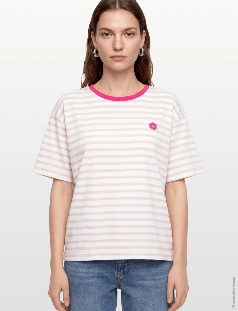 FREE/QUENT - FQFENJAL-TEE - t-shirts - brilliant white w. moonbeam - 3