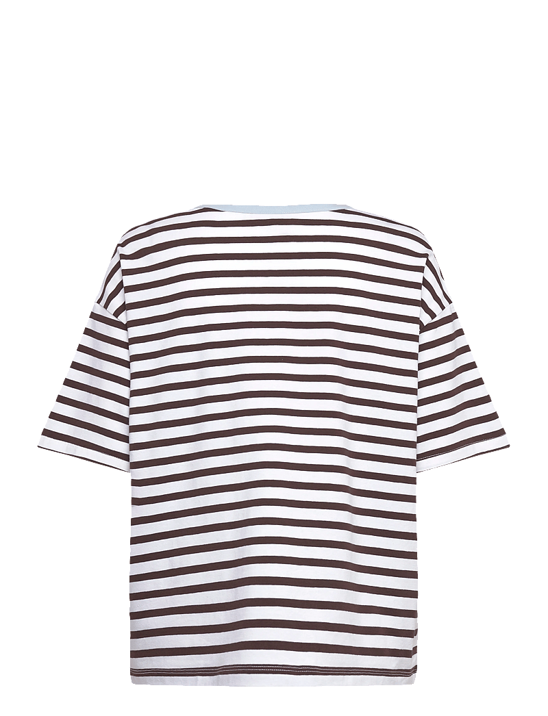 FREE/QUENT - FQFENJAL-TEE - t-shirts - brilliant white w. coffee bean - 1