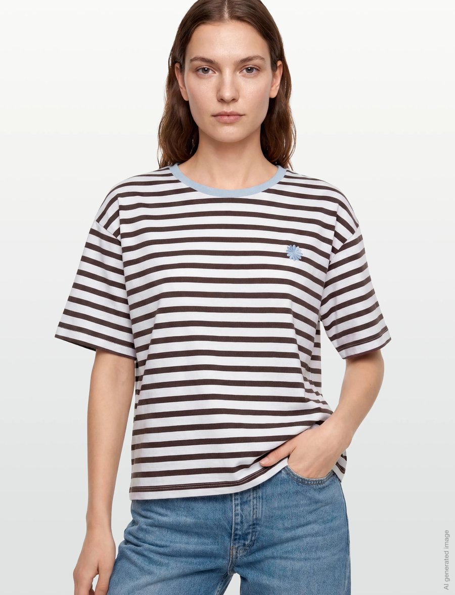 FREE/QUENT - FQFENJAL-TEE - t-shirts - brilliant white w. coffee bean - 3