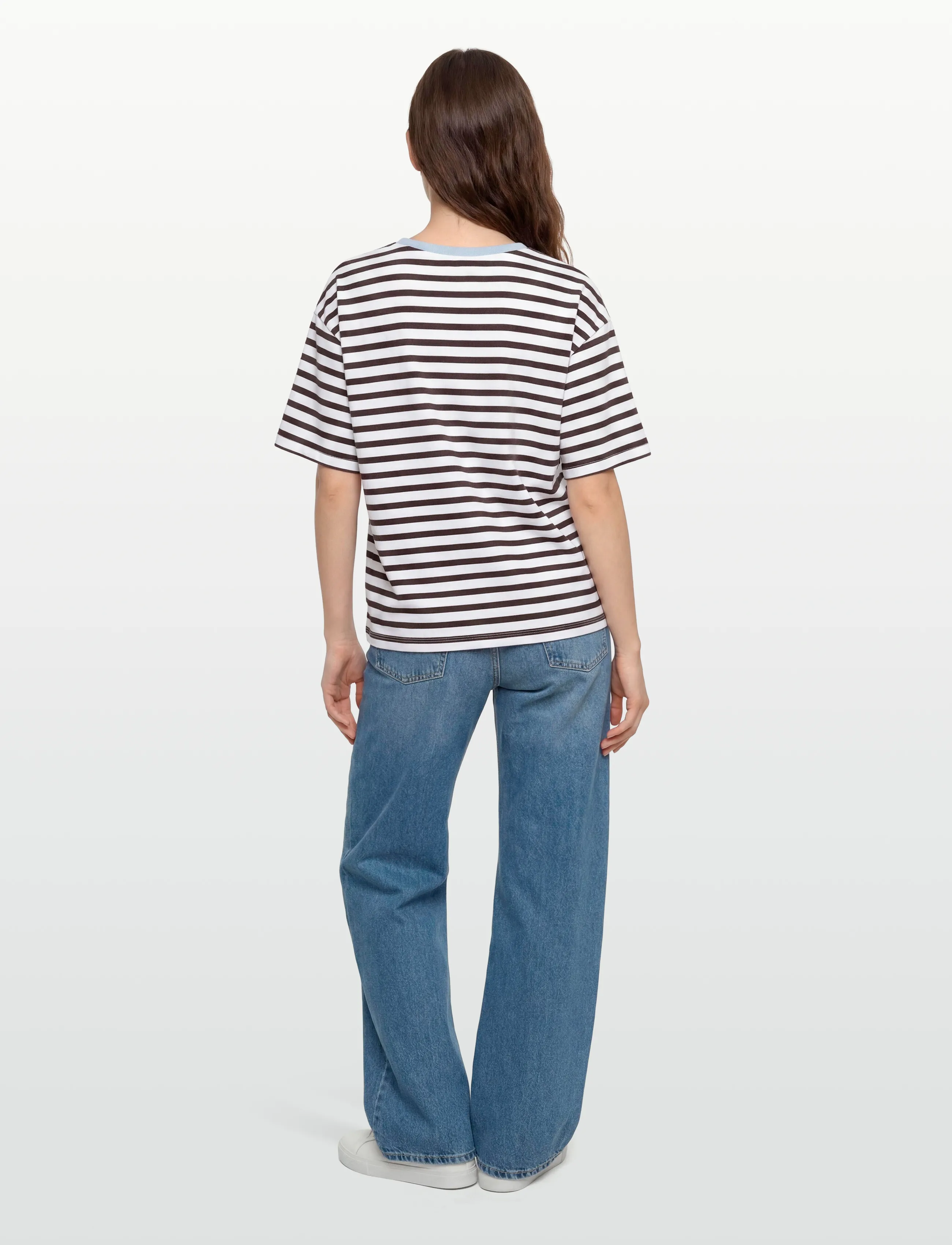 FREE/QUENT - FQFENJAL-TEE - stuttermarbolir - brilliant white w. coffee bean - 4