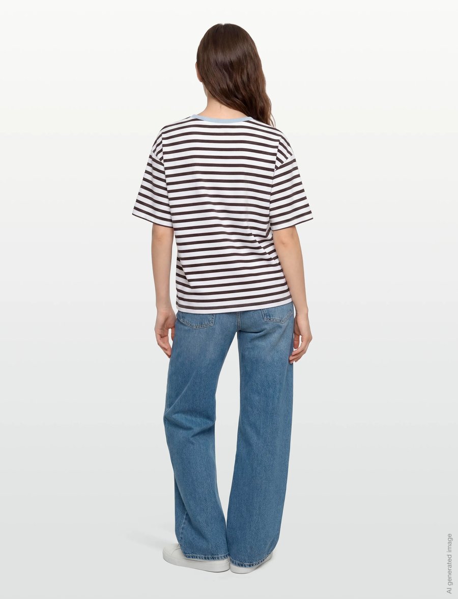 FREE/QUENT - FQFENJAL-TEE - t-shirts - brilliant white w. coffee bean - 4
