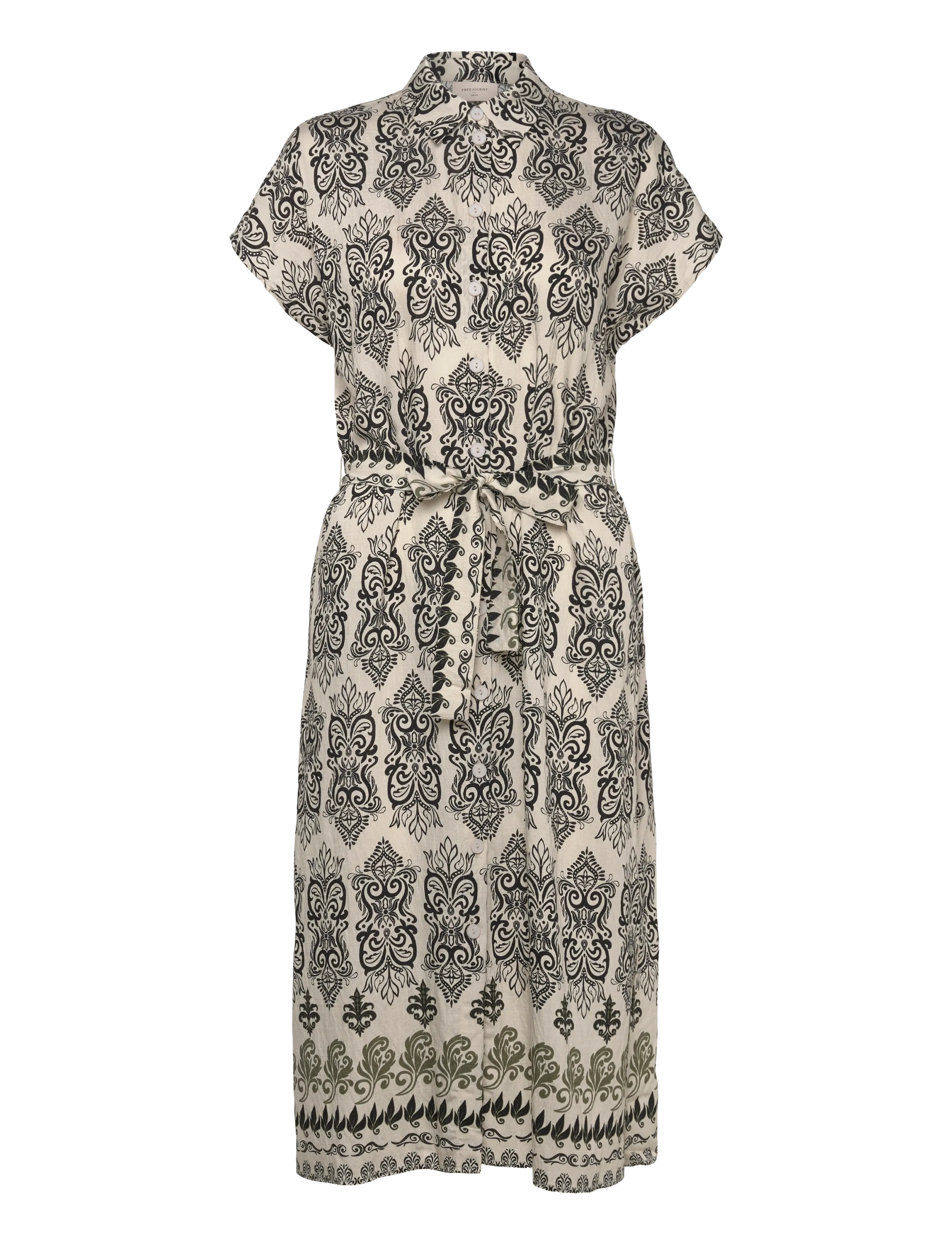 FREE/QUENT FQJONY-DRESS - Skjortekjoler - MOONBEAM W. BLACK / cream