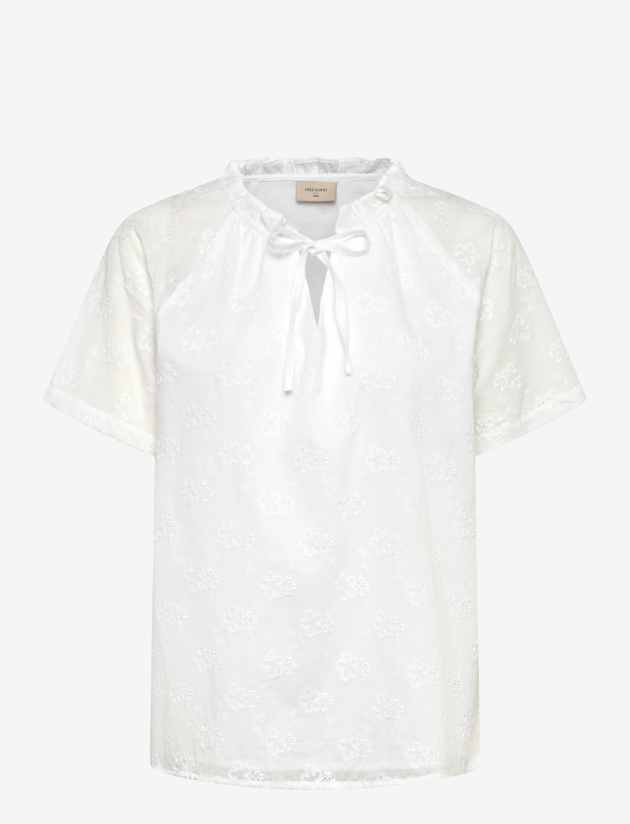 FREE/QUENT - FQIDENA-BLOUSE - kortærmede bluser - brilliant white - 1