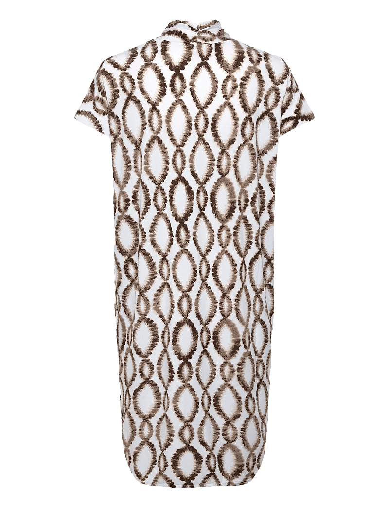 FREE/QUENT - FQFLOI-DRESS - midikleider - brilliant white w. coffee bean - 2