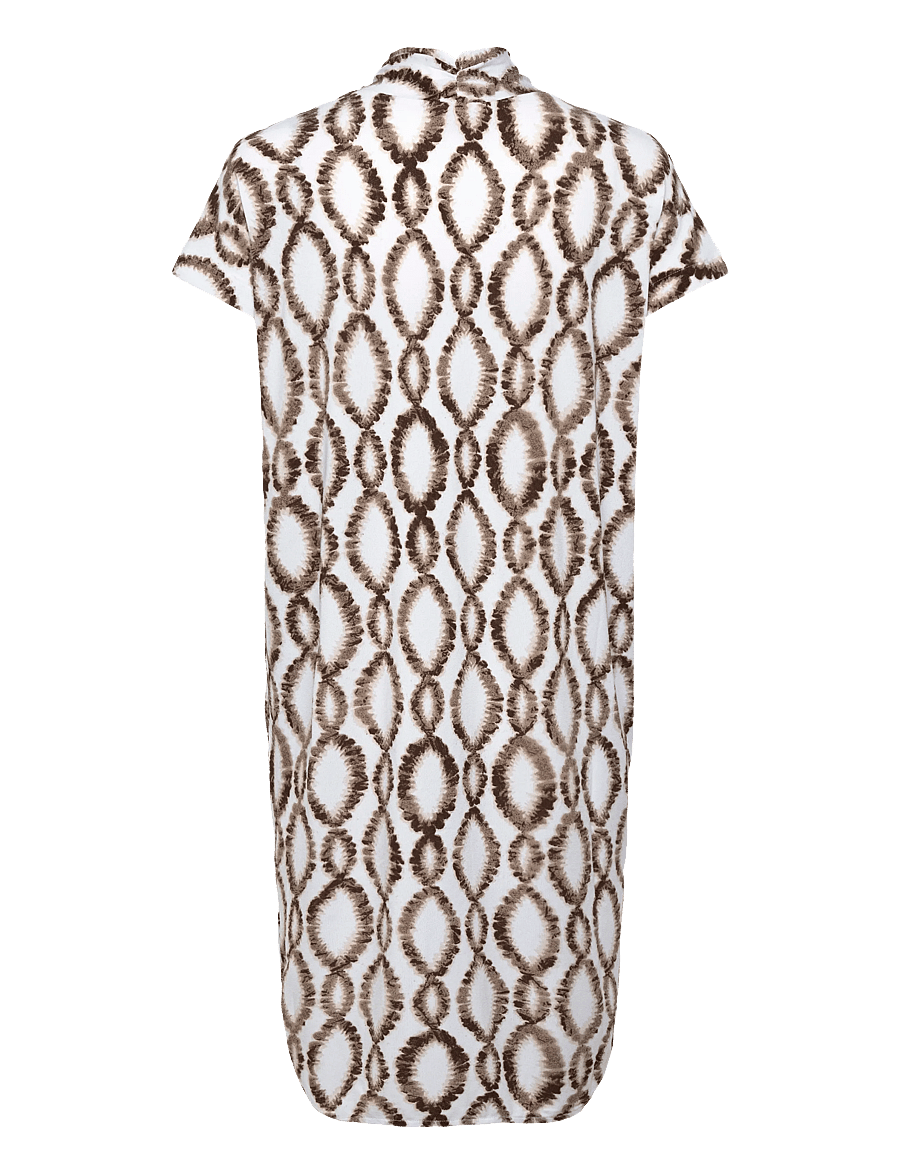 FREE/QUENT - FQFLOI-DRESS - midikleider - brilliant white w. coffee bean - 2