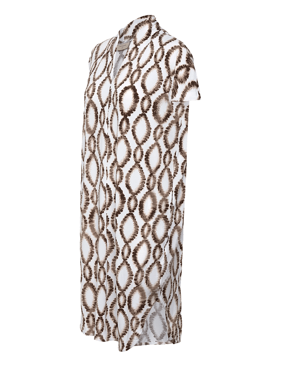 FREE/QUENT - FQFLOI-DRESS - midikleider - brilliant white w. coffee bean - 4