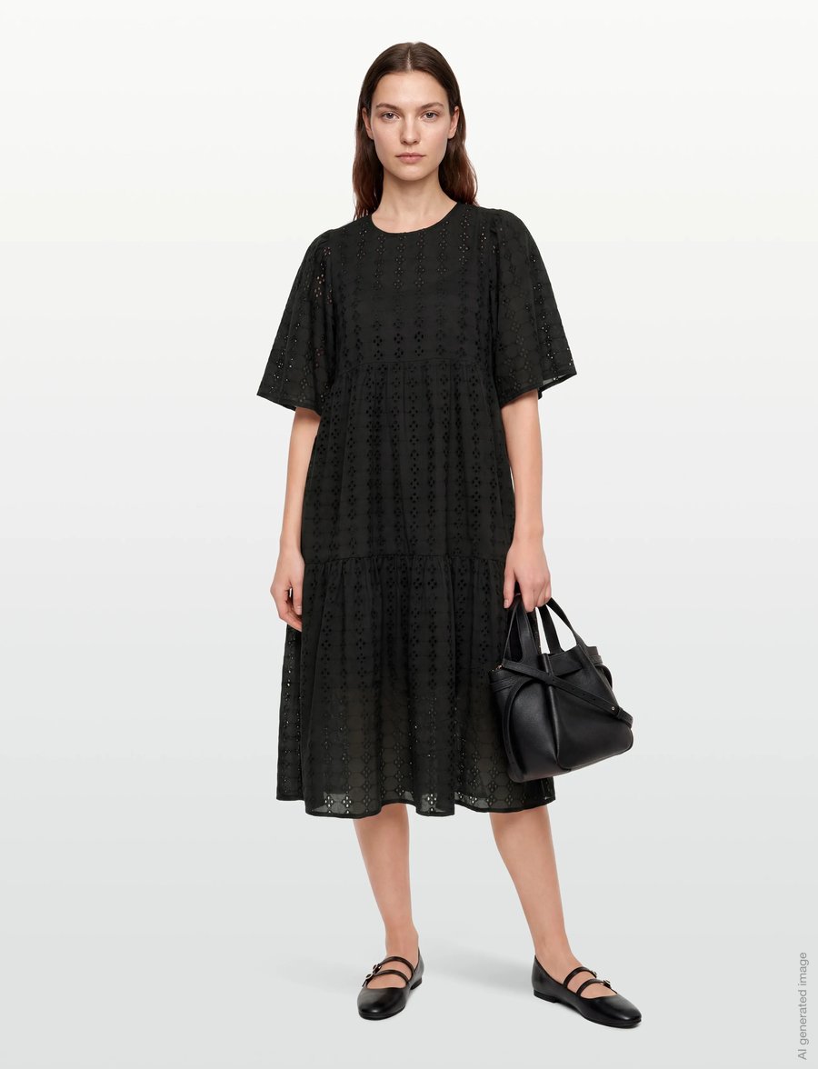 FREE/QUENT - FQLONDA-DRESS - sommerkleider - black - 0