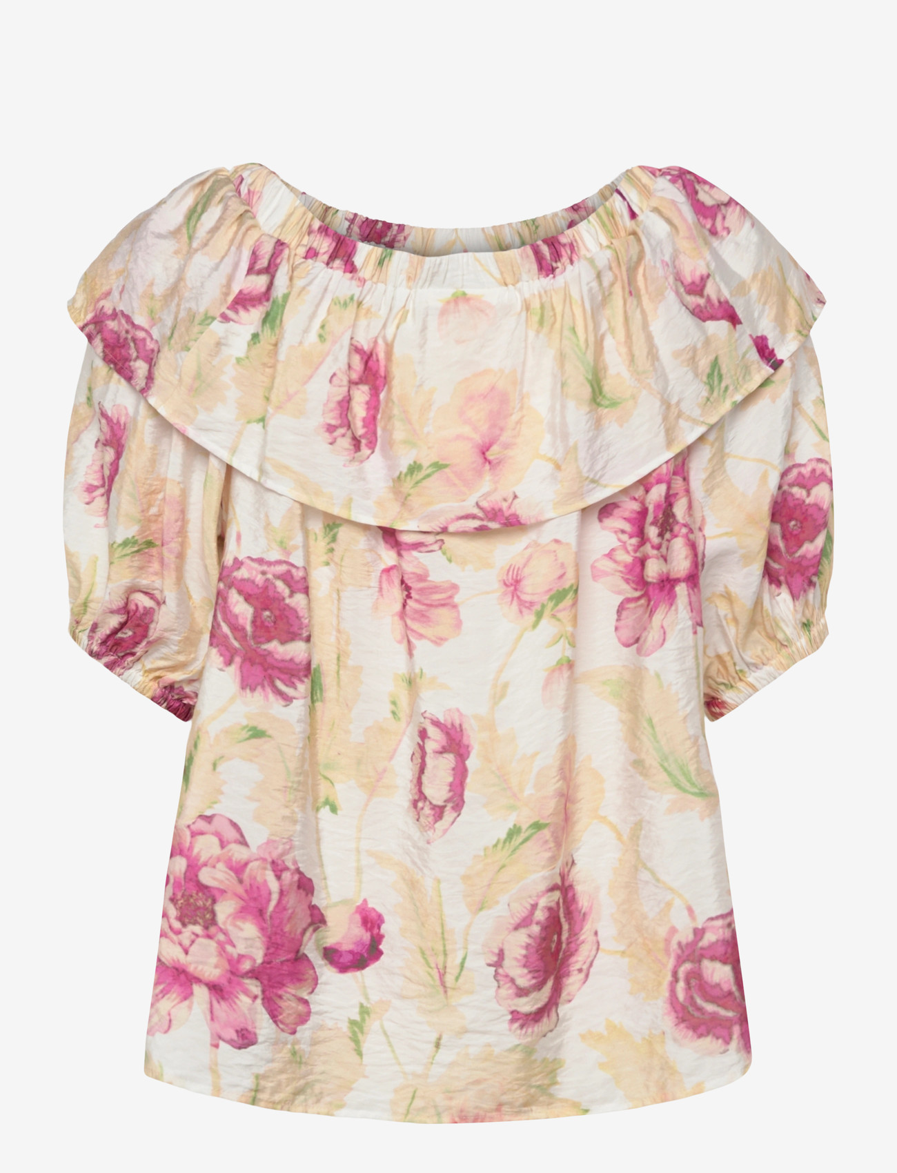 FREE/QUENT - FQMAISE-BLOUSE - kortærmede bluser - brilliant white w. ballerina - 2