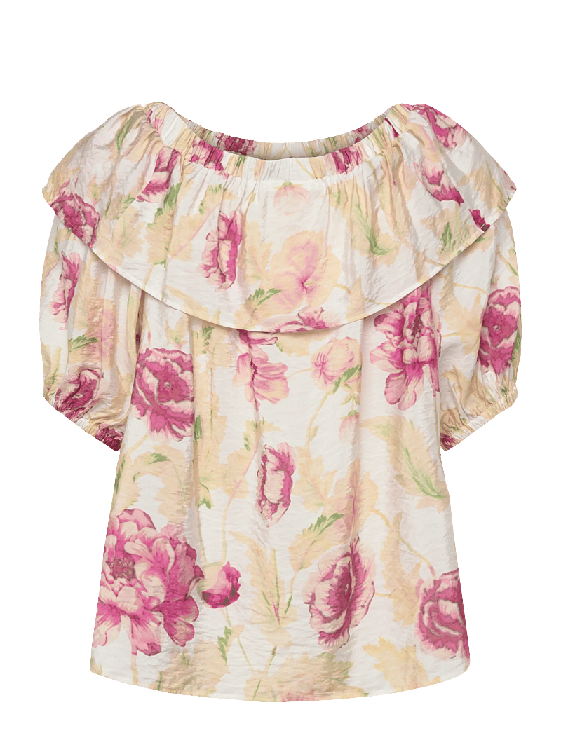 FREE/QUENT - FQMAISE-BLOUSE - kortærmede bluser - brilliant white w. ballerina - 2