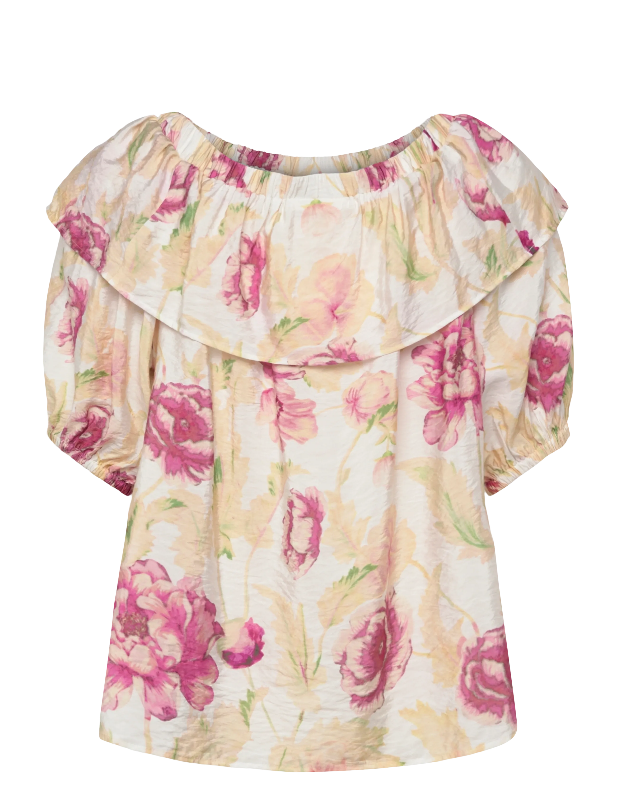FREE/QUENT - FQMAISE-BLOUSE - lühikeste varrukatega pluusid - brilliant white w. ballerina - 2