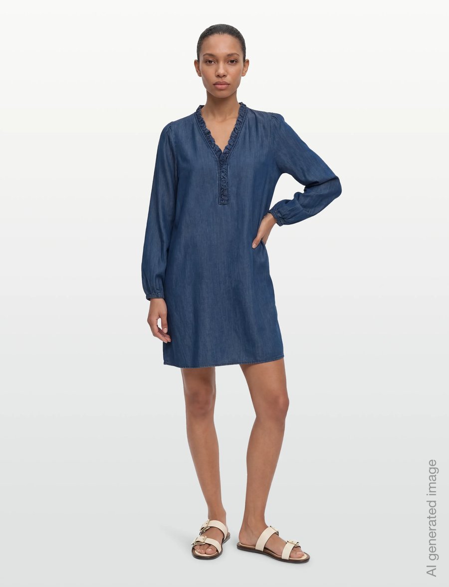 FREE/QUENT - FQWILKE-DRESS - jeansklänningar - medium blue denim - 0