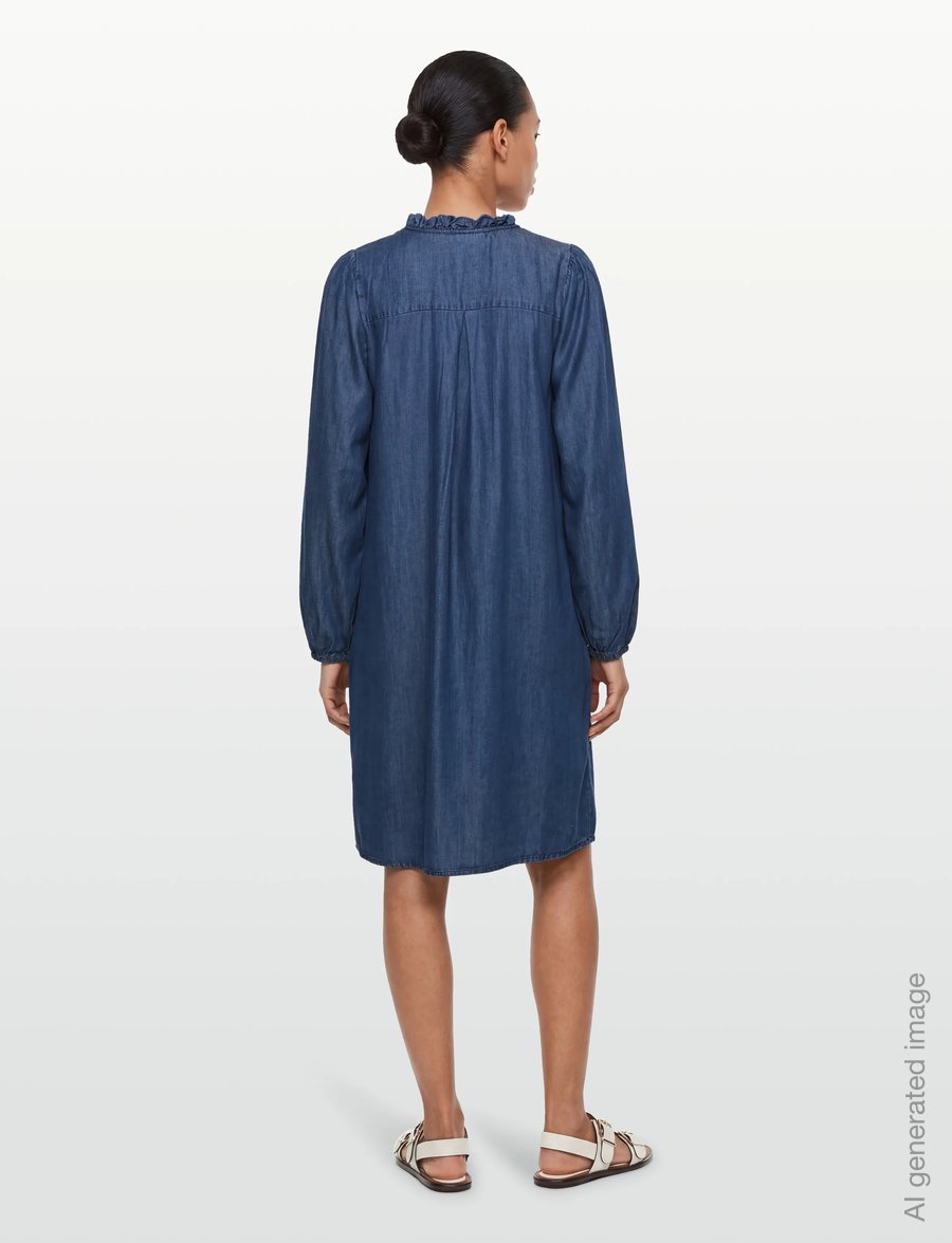 FREE/QUENT - FQWILKE-DRESS - jeansklänningar - medium blue denim - 4