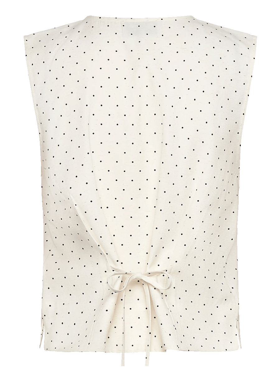 FREE/QUENT - FQANYA-WAISTCOAT - westen - star off-white w. black - 2