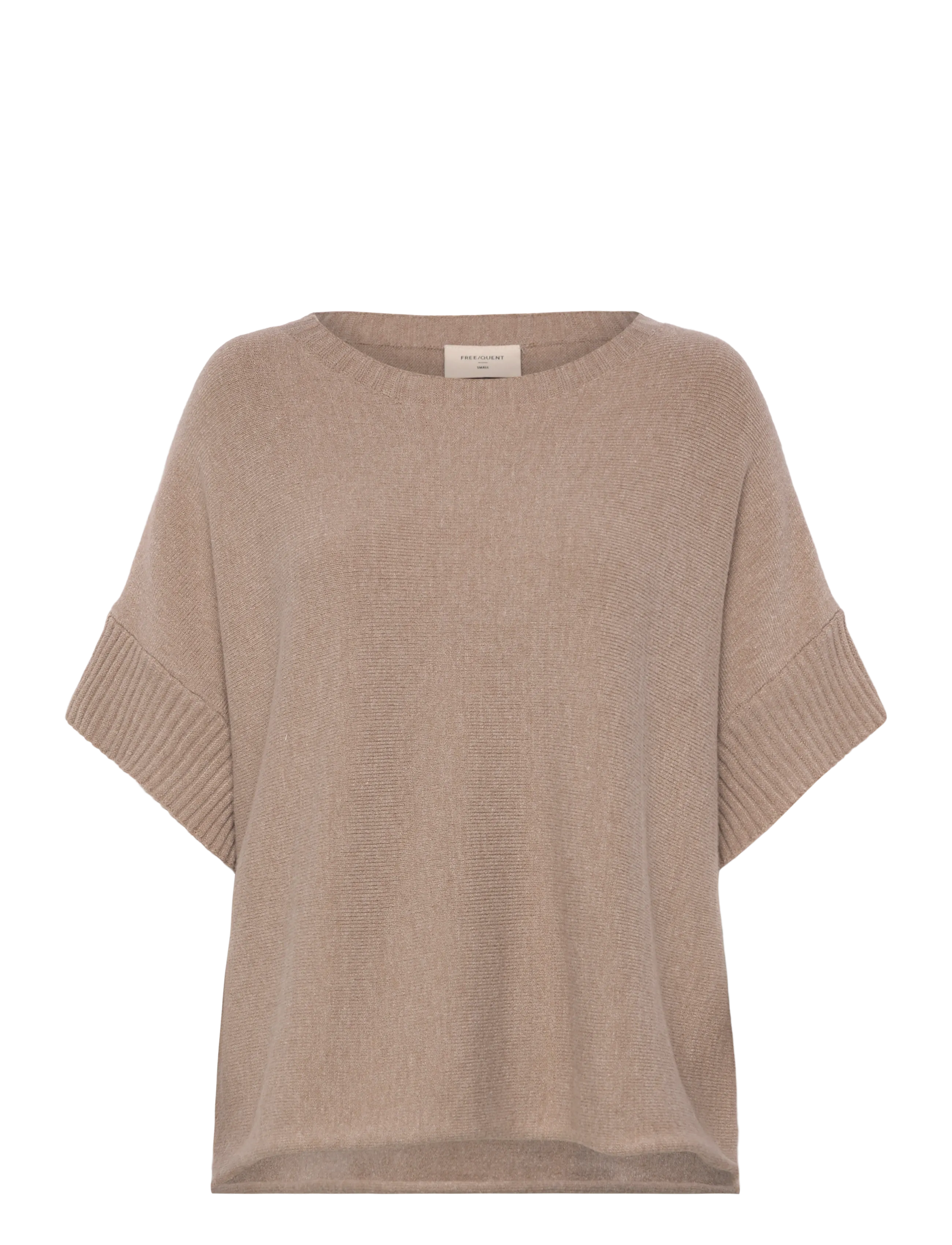 FREE/QUENT FQVISIT-PULLOVER - T-särgid ja alussärgid - SILVER MINK MELANGE / beige