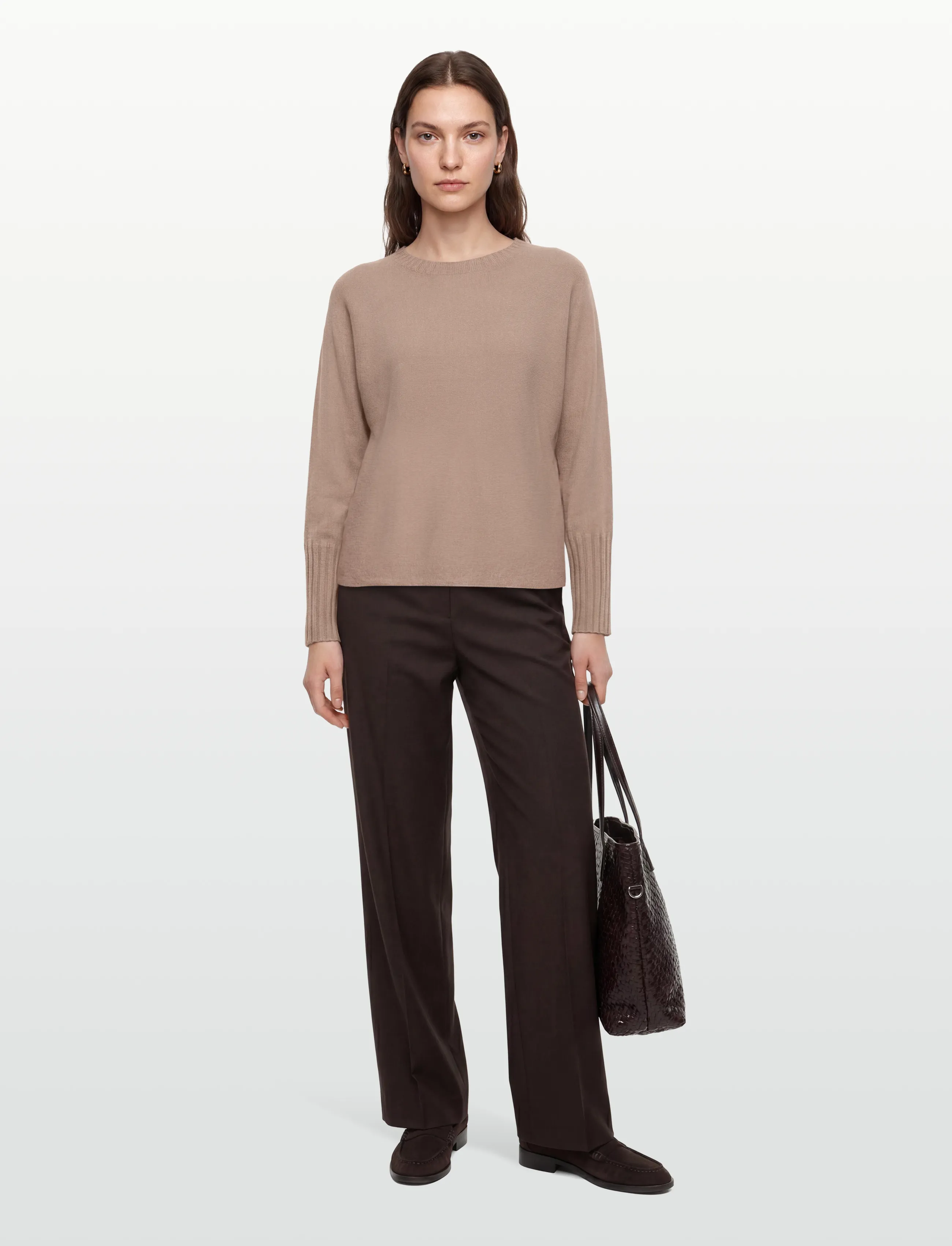 FREE/QUENT Fqvisit-Pullover, Kvinder, Rundhals Pullover, Beige, Str: XS