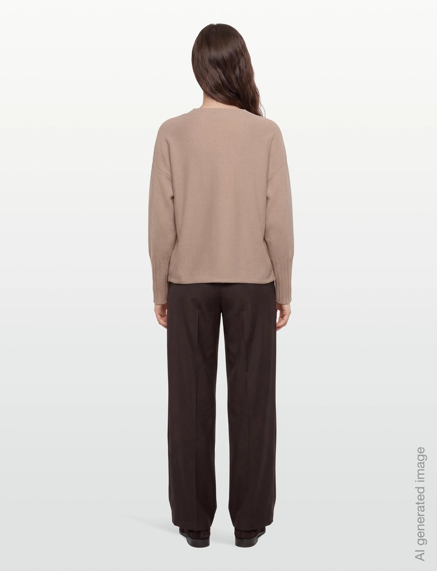 FREE/QUENT - FQVISIT-PULLOVER - striktrøjer - simply taupe mel. - 4
