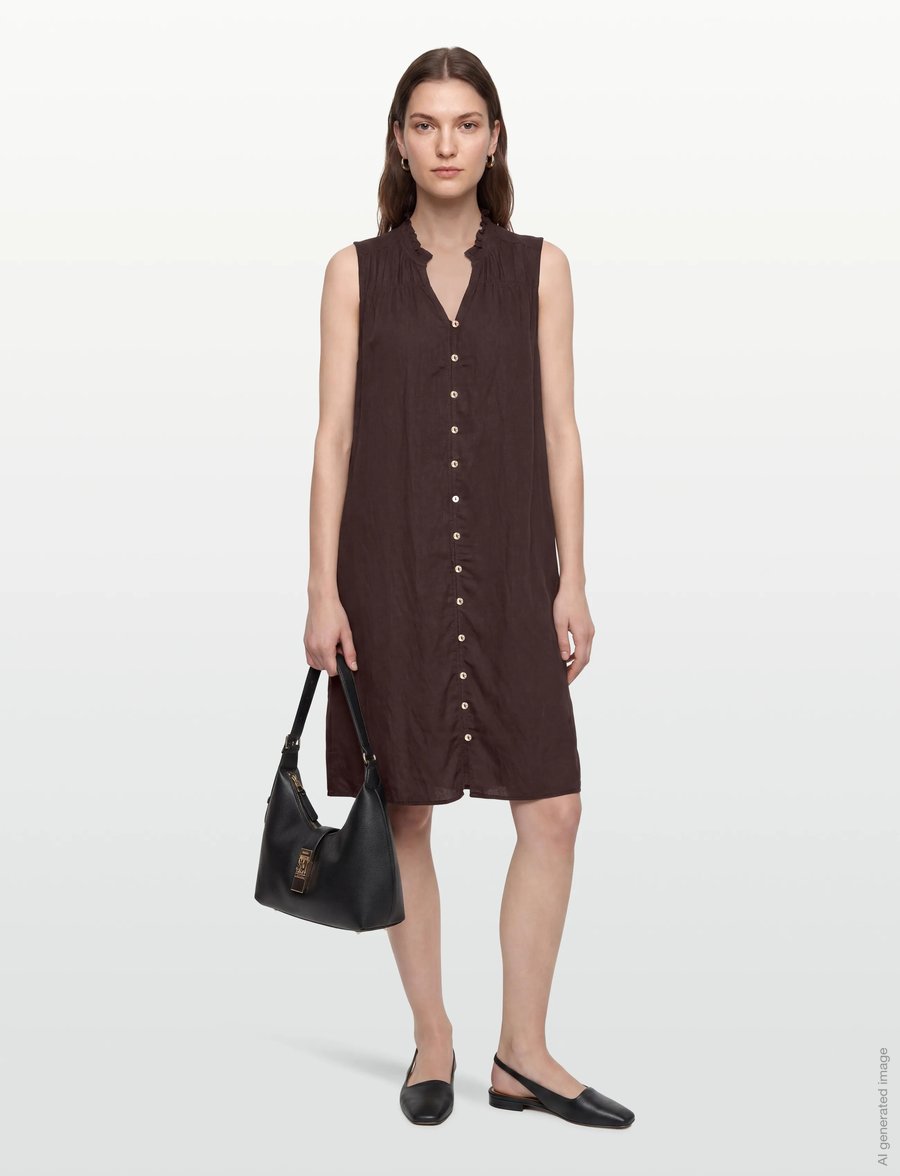 FREE/QUENT - FQESALLY-DRESS - midi kjoler - coffee bean - 0