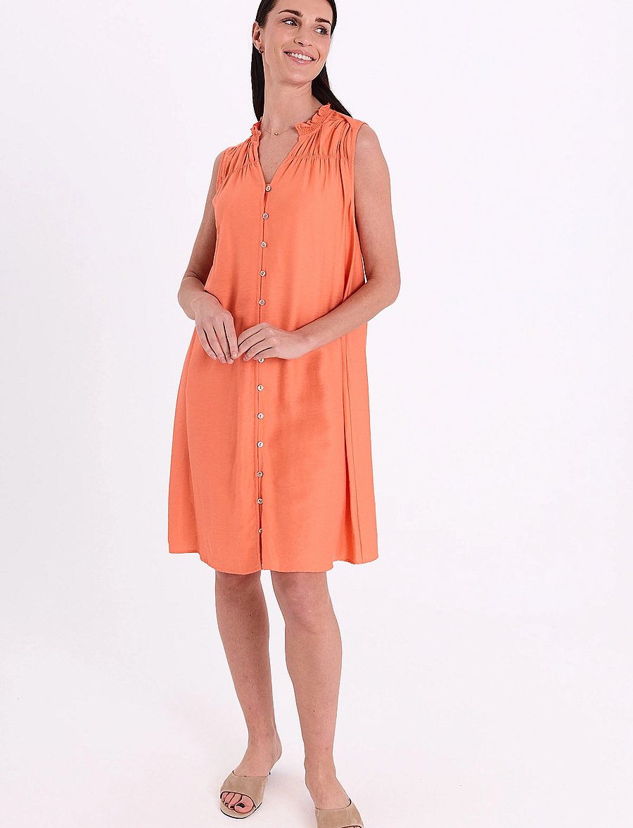 FREE/QUENT - FQESALLY-DRESS - midikleidid - fresh salmon - 0