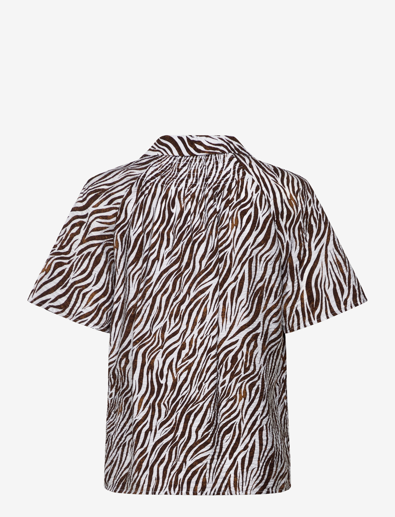 FREE/QUENT - FQMELE-SHIRT - lühikeste varrukatega särgid - brilliant white w. coffee bean - 2