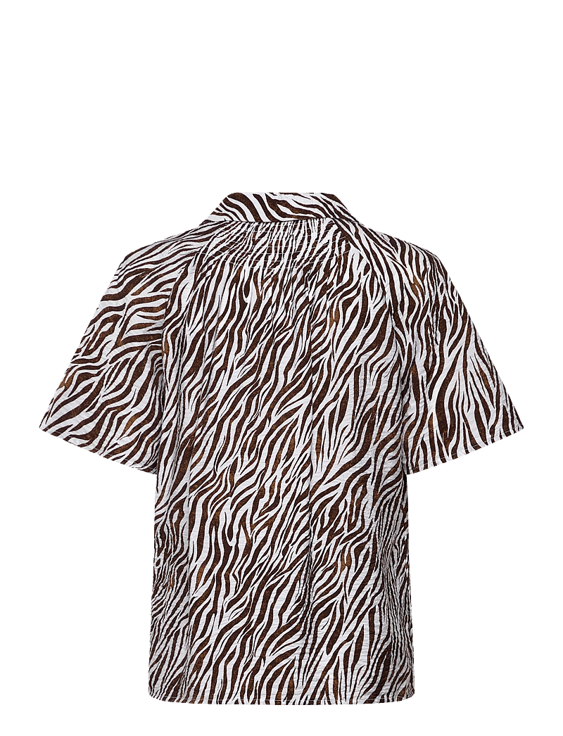 FREE/QUENT - FQMELE-SHIRT - lühikeste varrukatega särgid - brilliant white w. coffee bean - 2