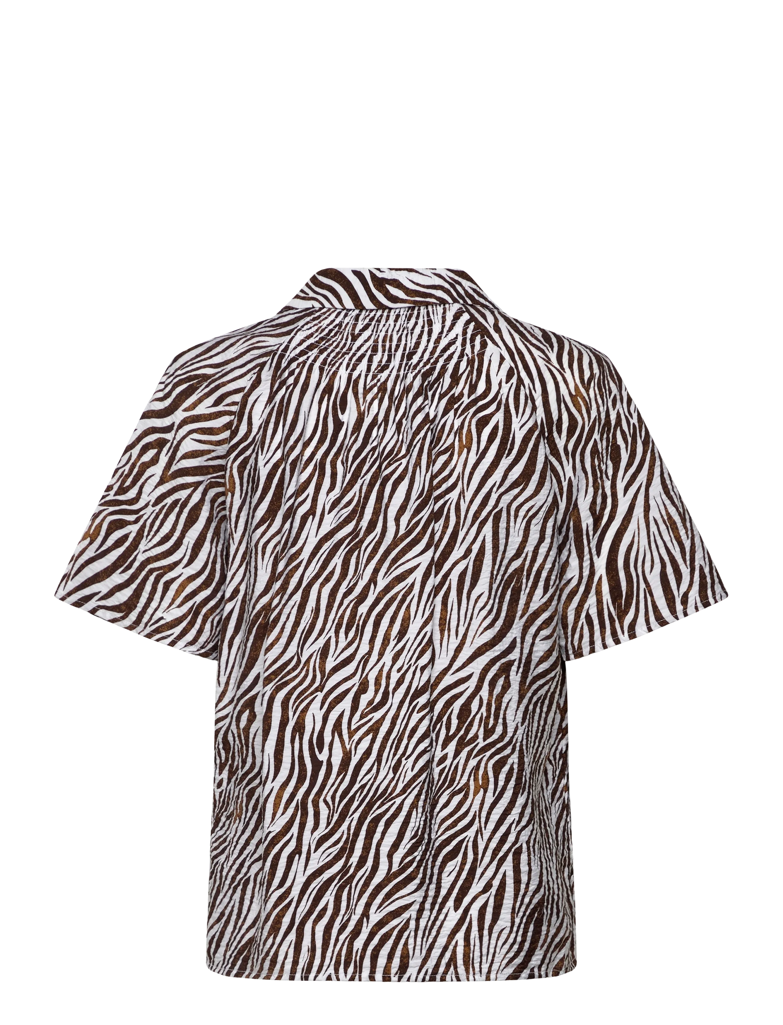 FREE/QUENT - FQMELE-SHIRT - kortärmade skjortor - brilliant white w. coffee bean - 2