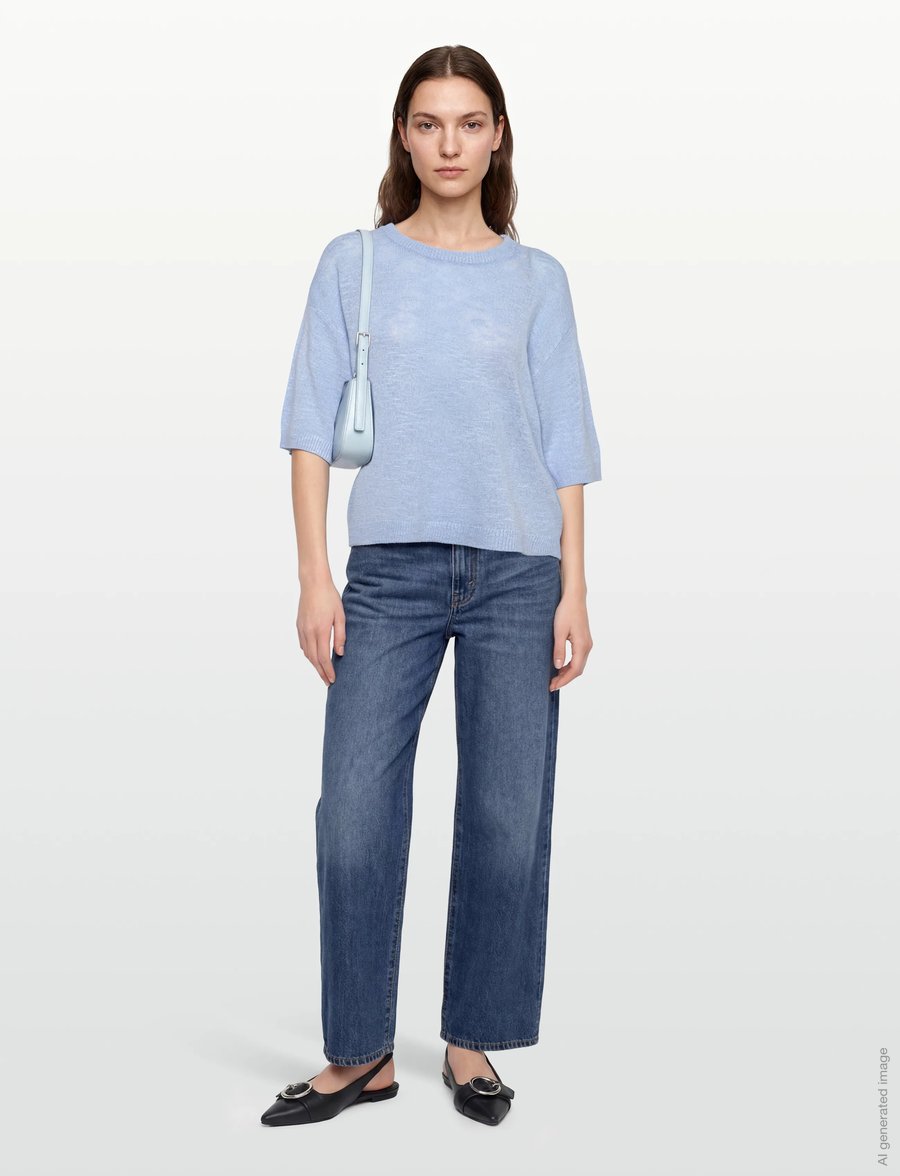 FREE/QUENT - FQVICKI-PULLOVER - striktrøjer - chambray blue - 0
