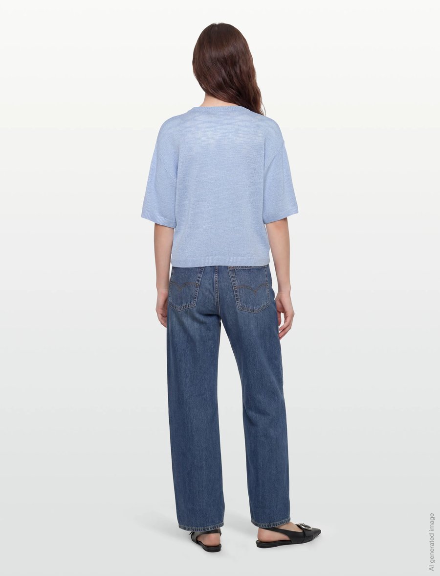 FREE/QUENT - FQVICKI-PULLOVER - striktrøjer - chambray blue - 4
