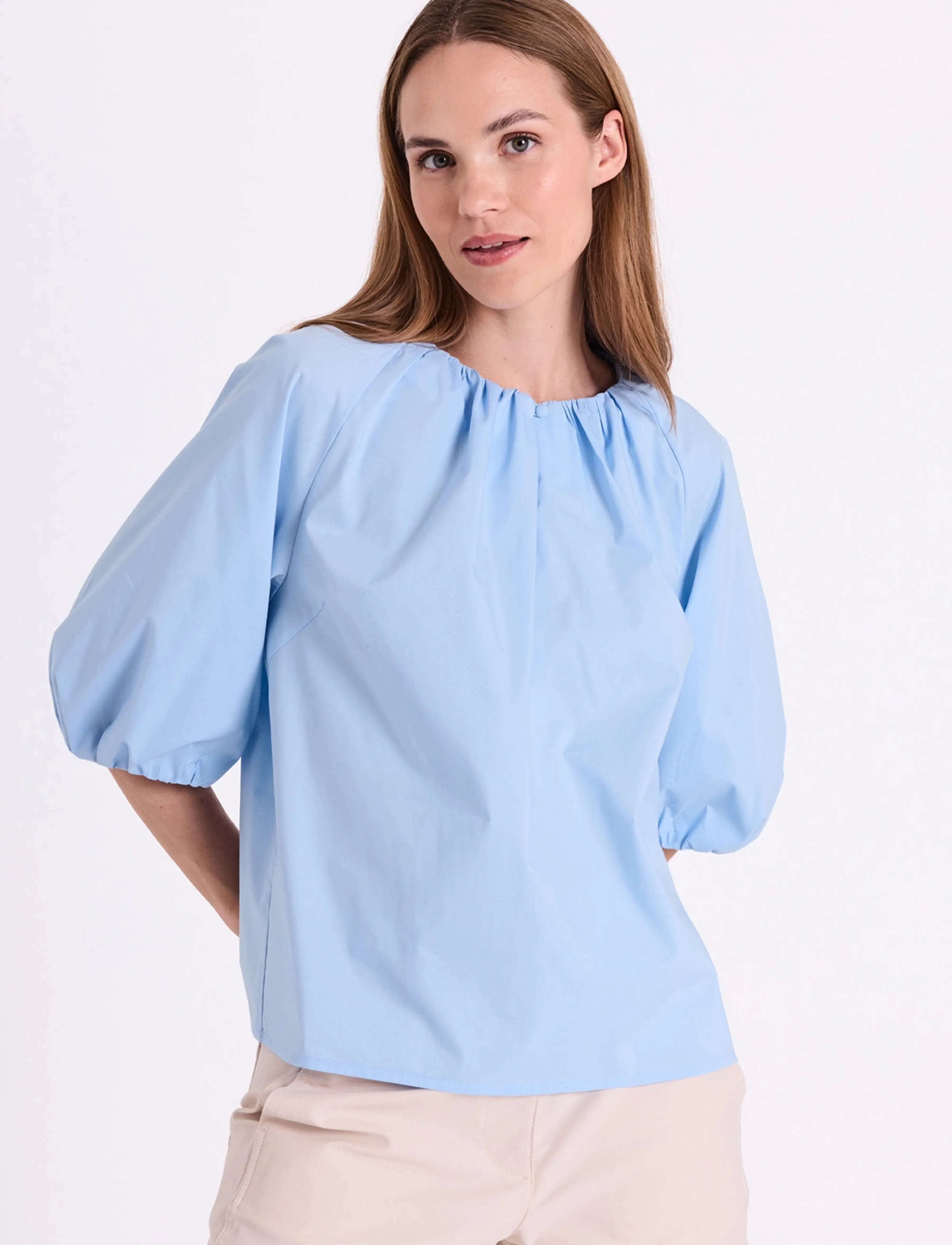 FREE/QUENT Fqessenny-Blouse, XS, Blue, Bluser > Kortærmede, Dame