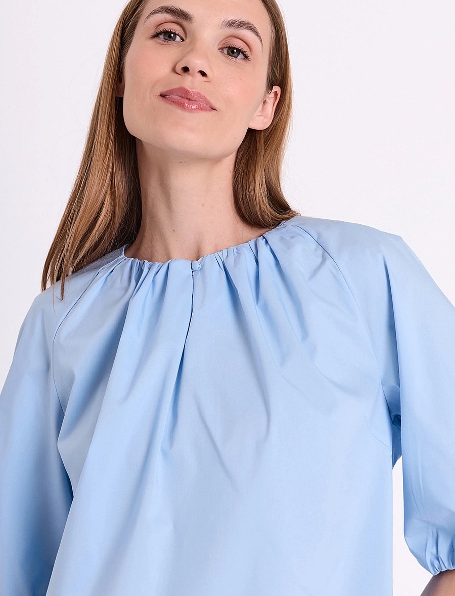 FREE/QUENT - FQESSENNY-BLOUSE - lühikeste varrukatega pluusid - blue bell - 3