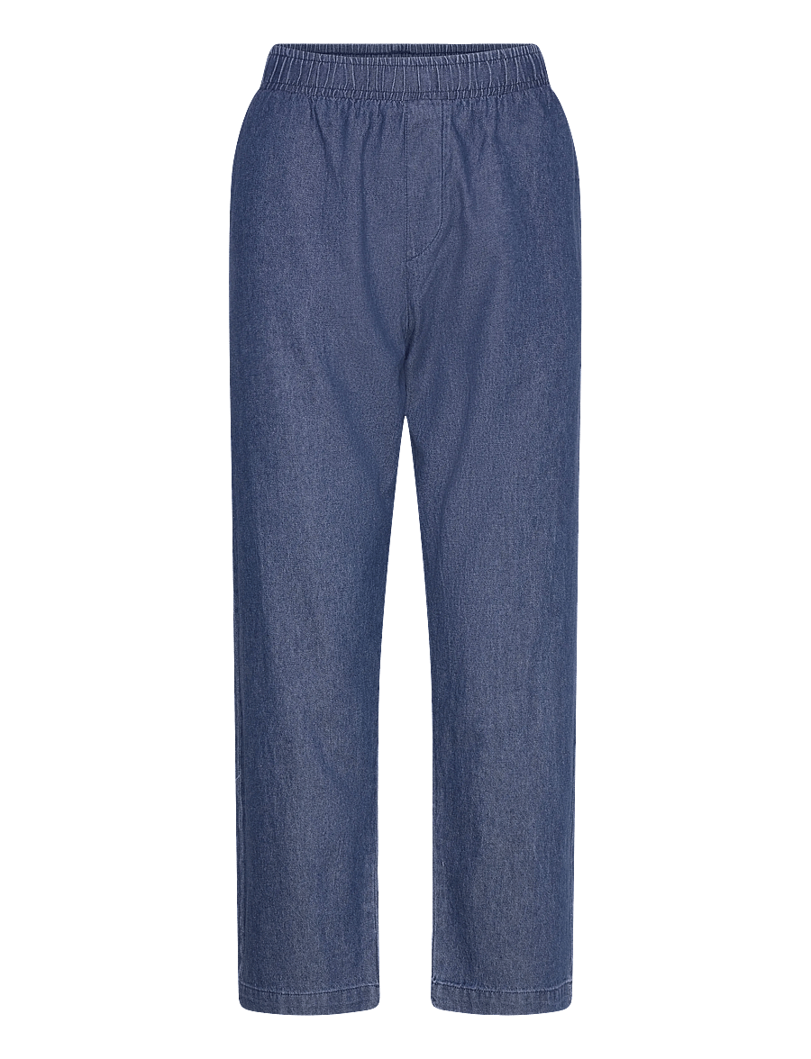 FREE/QUENT - FQESRONDA-PANTS - bukser med lige ben - dark blue denim - 1