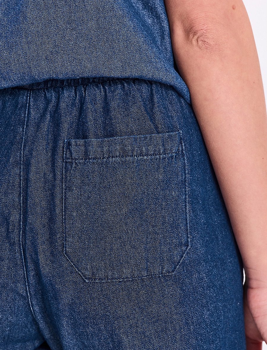 FREE/QUENT - FQESRONDA-PANTS - bukser med lige ben - dark blue denim - 4