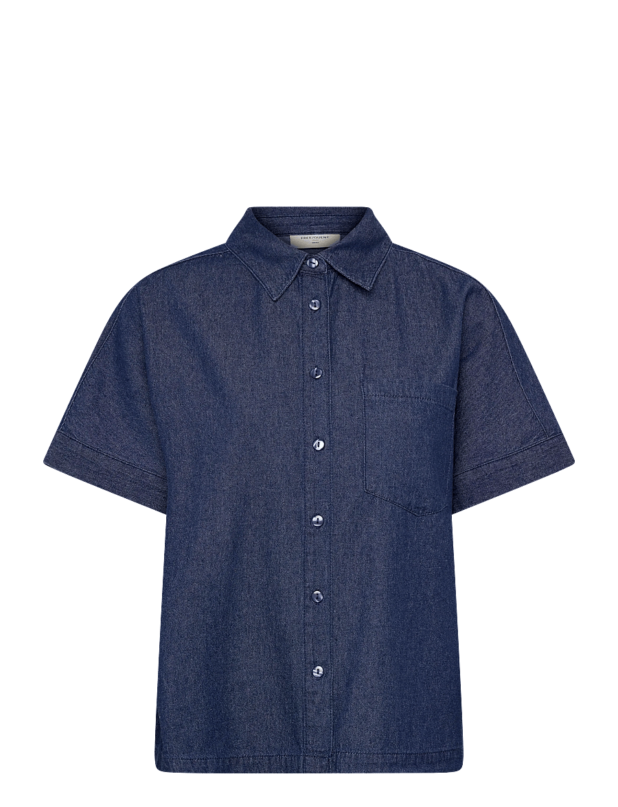 FREE/QUENT - FQESRONDA-SHIRT - jeanshemden - dark blue denim - 1