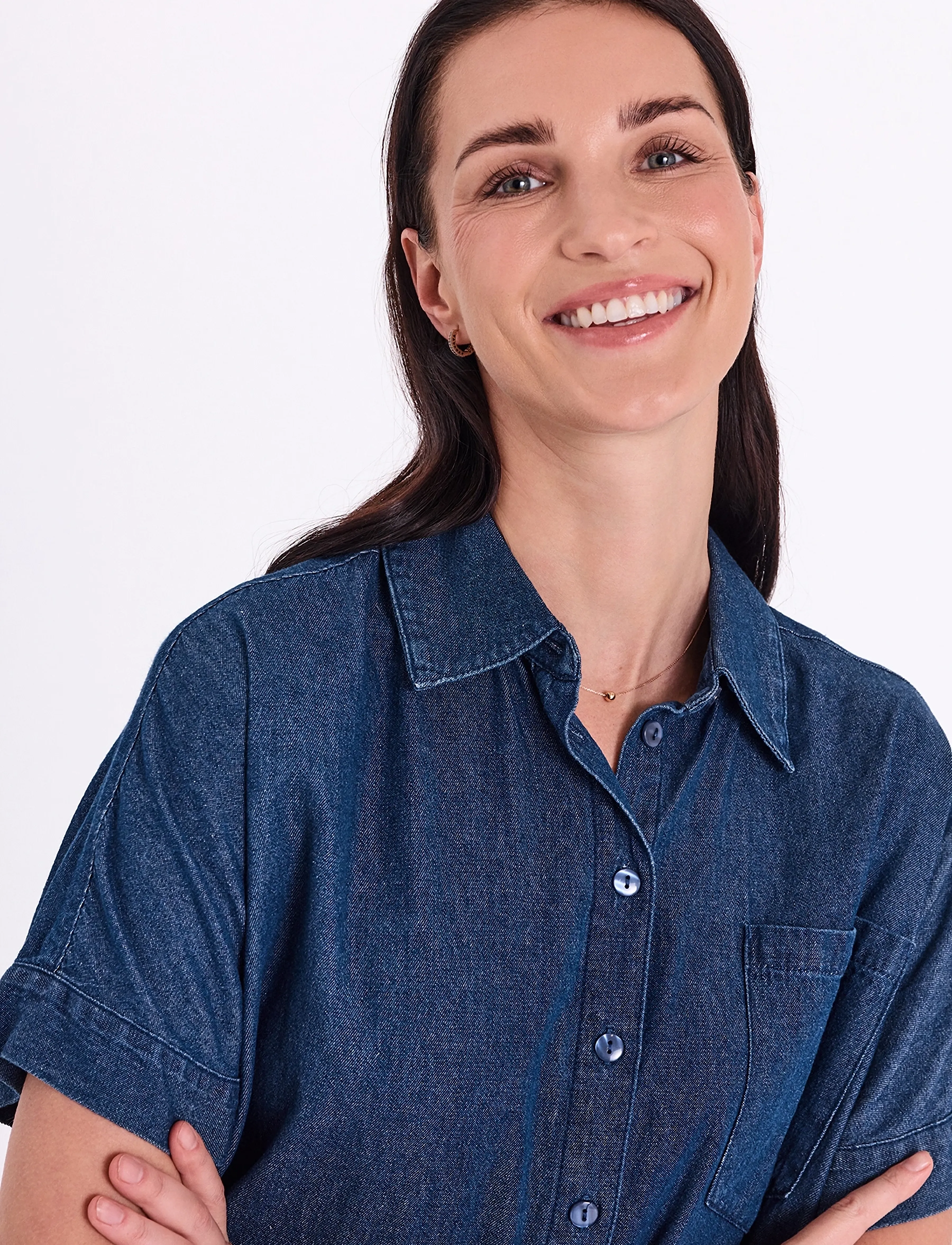 FREE/QUENT - FQESRONDA-SHIRT - jeanshemden - dark blue denim - 3