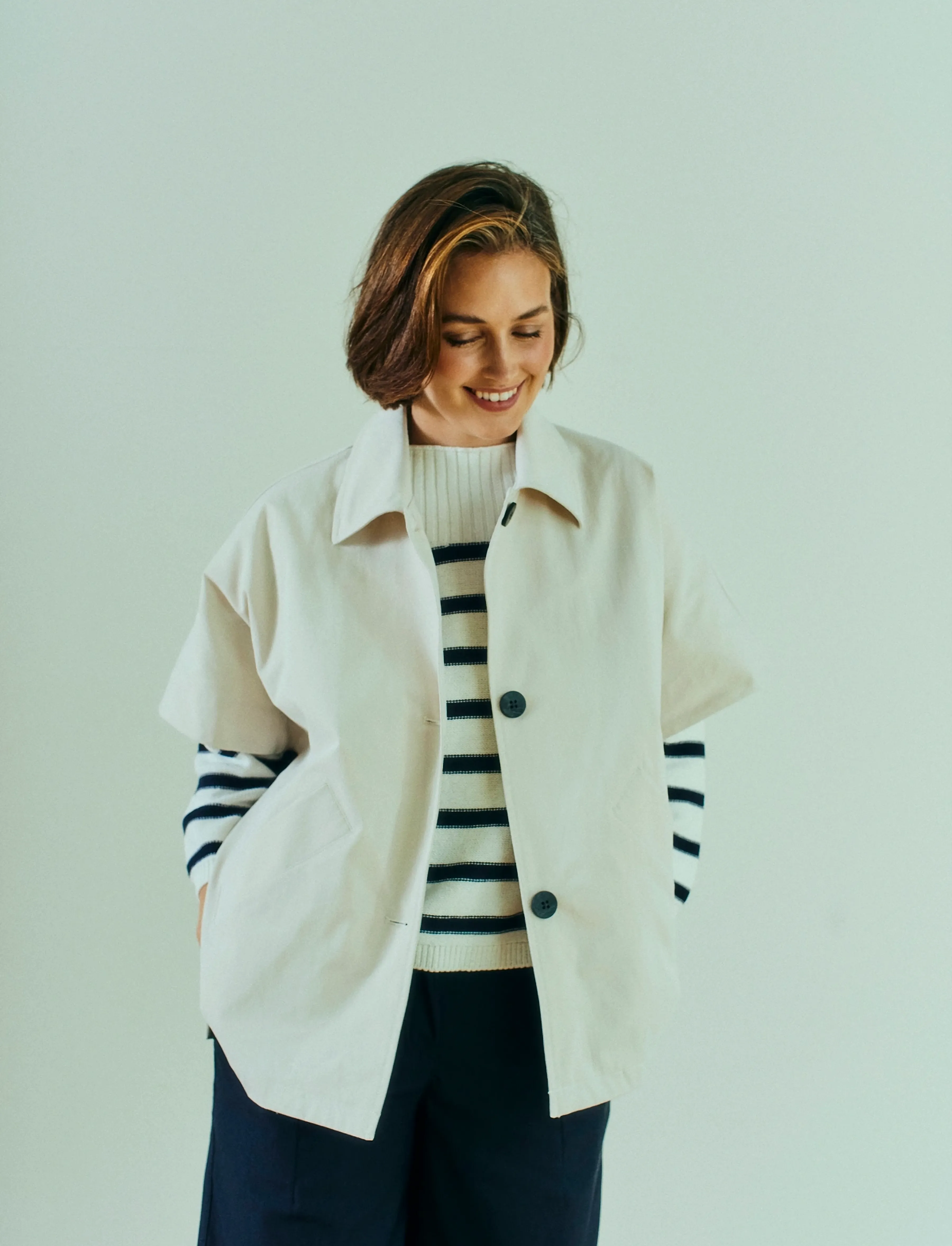 FREE/QUENT FQSAFRAN-CAPE - Transitional Layering - MOONBEAM / cream