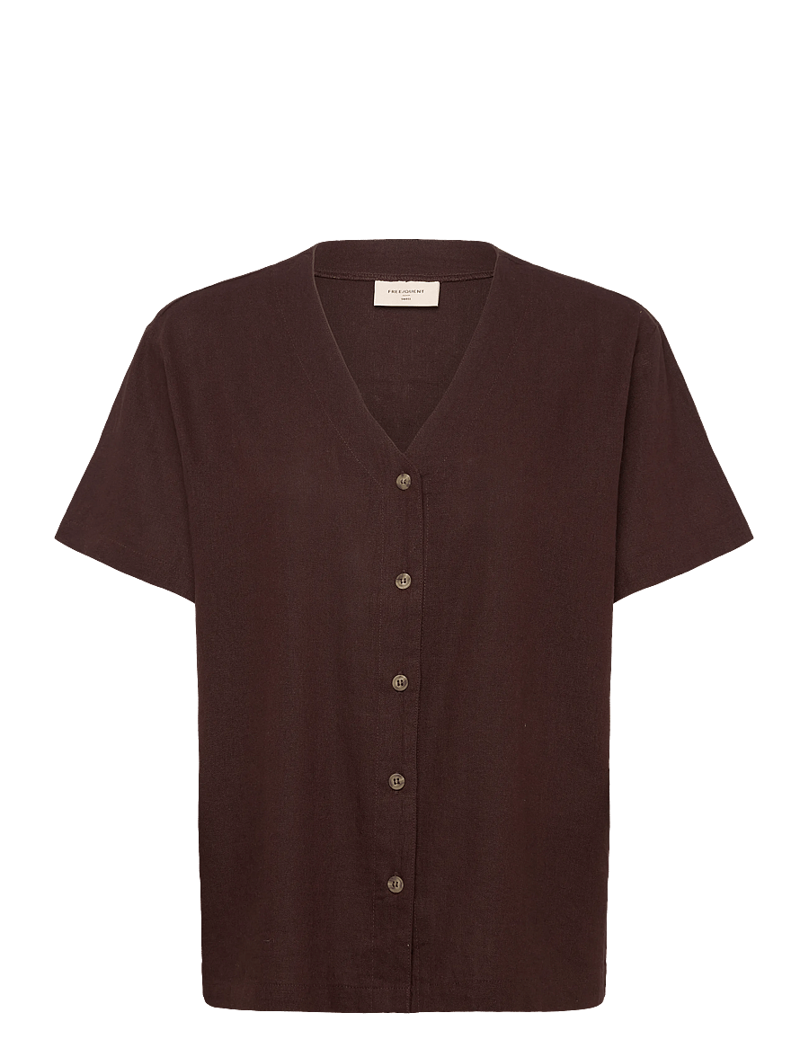 FREE/QUENT - FQLAVA-SHIRT - hørskjorter - coffee bean - 1