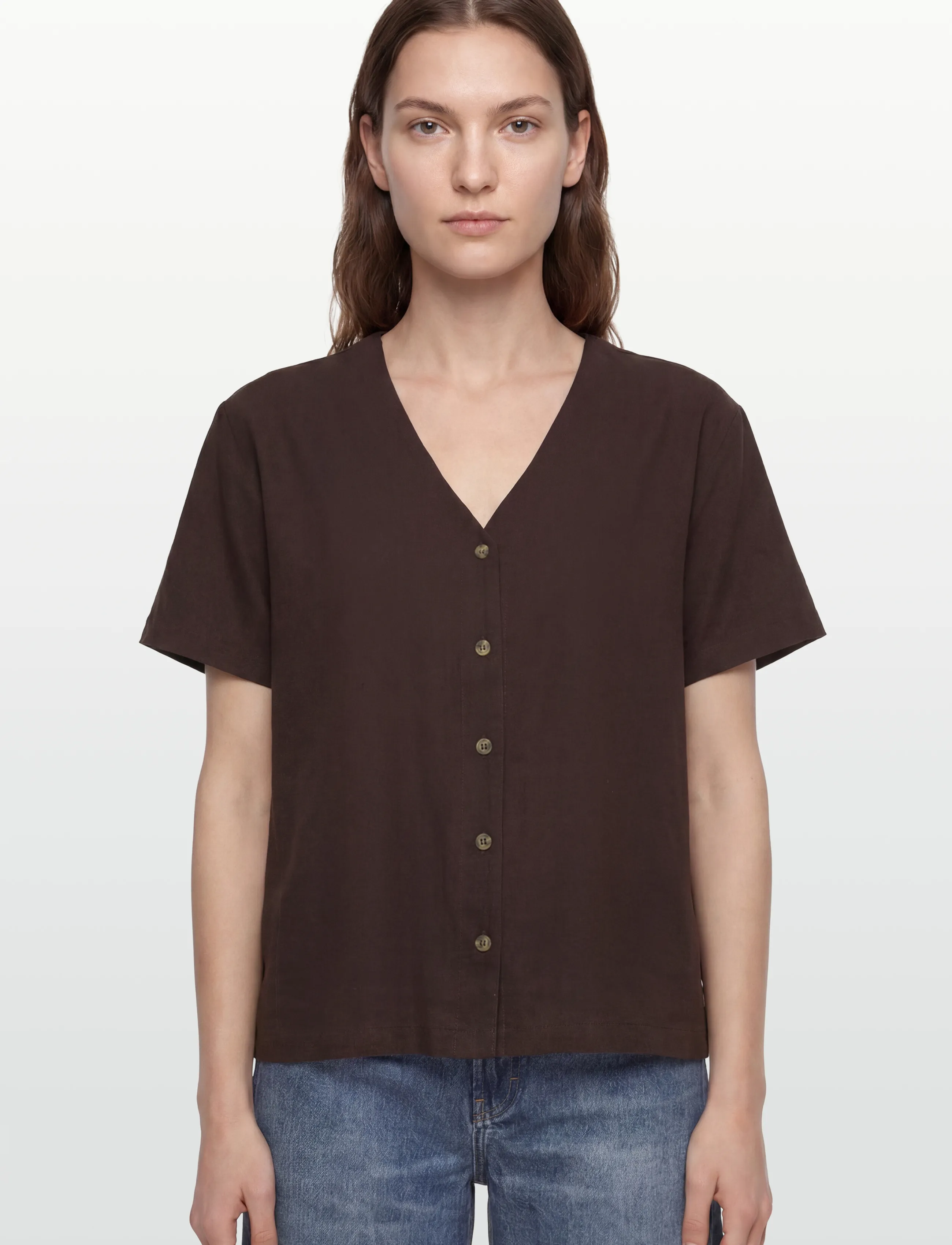 FREE/QUENT - FQLAVA-SHIRT - leinenhemden - coffee bean - 3