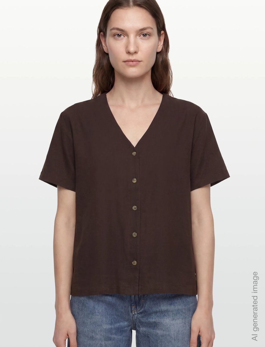 FREE/QUENT - FQLAVA-SHIRT - hørskjorter - coffee bean - 3