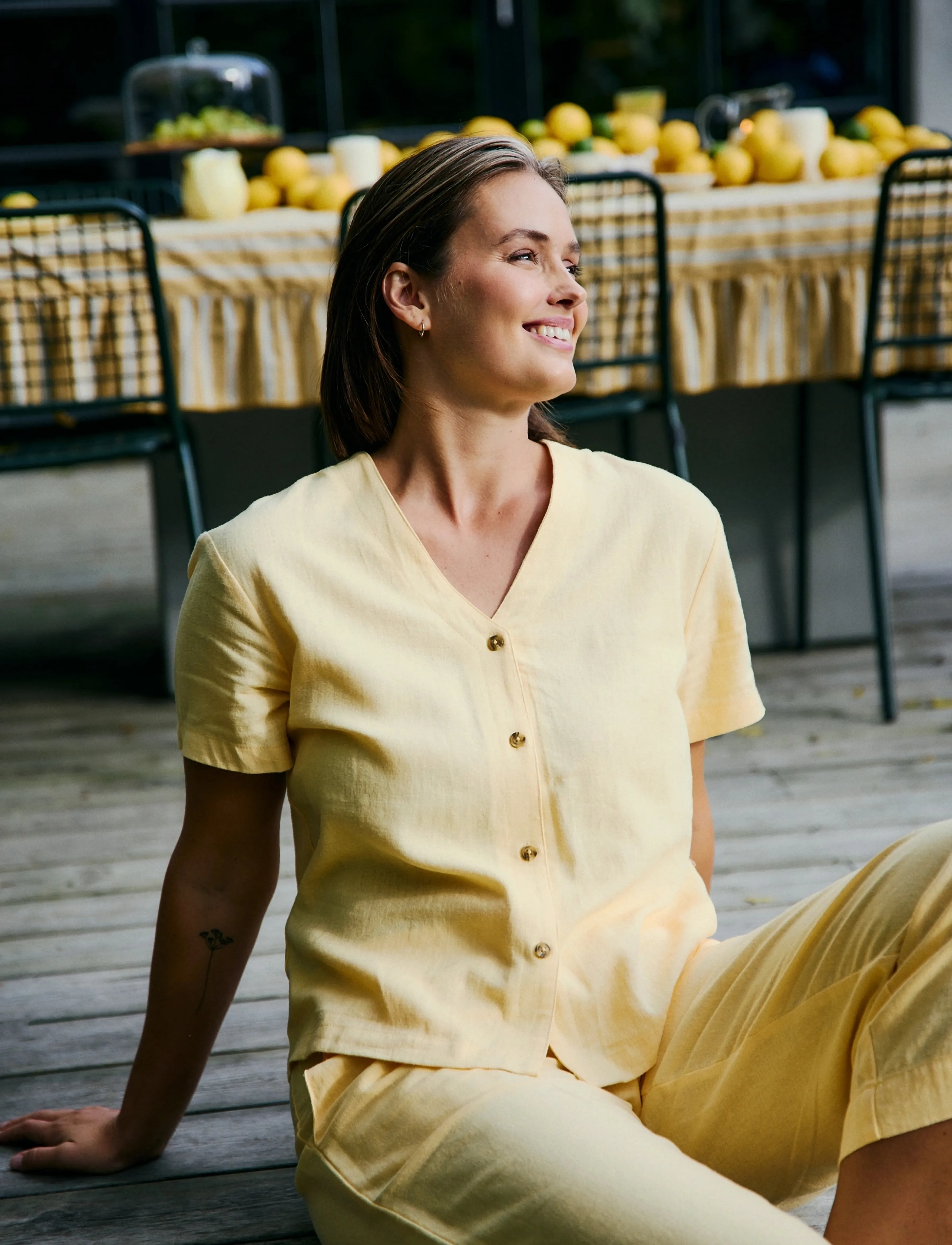 FREE/QUENT FQLAVA-SHIRT - Särgid - GOLDEN HAZE / yellow