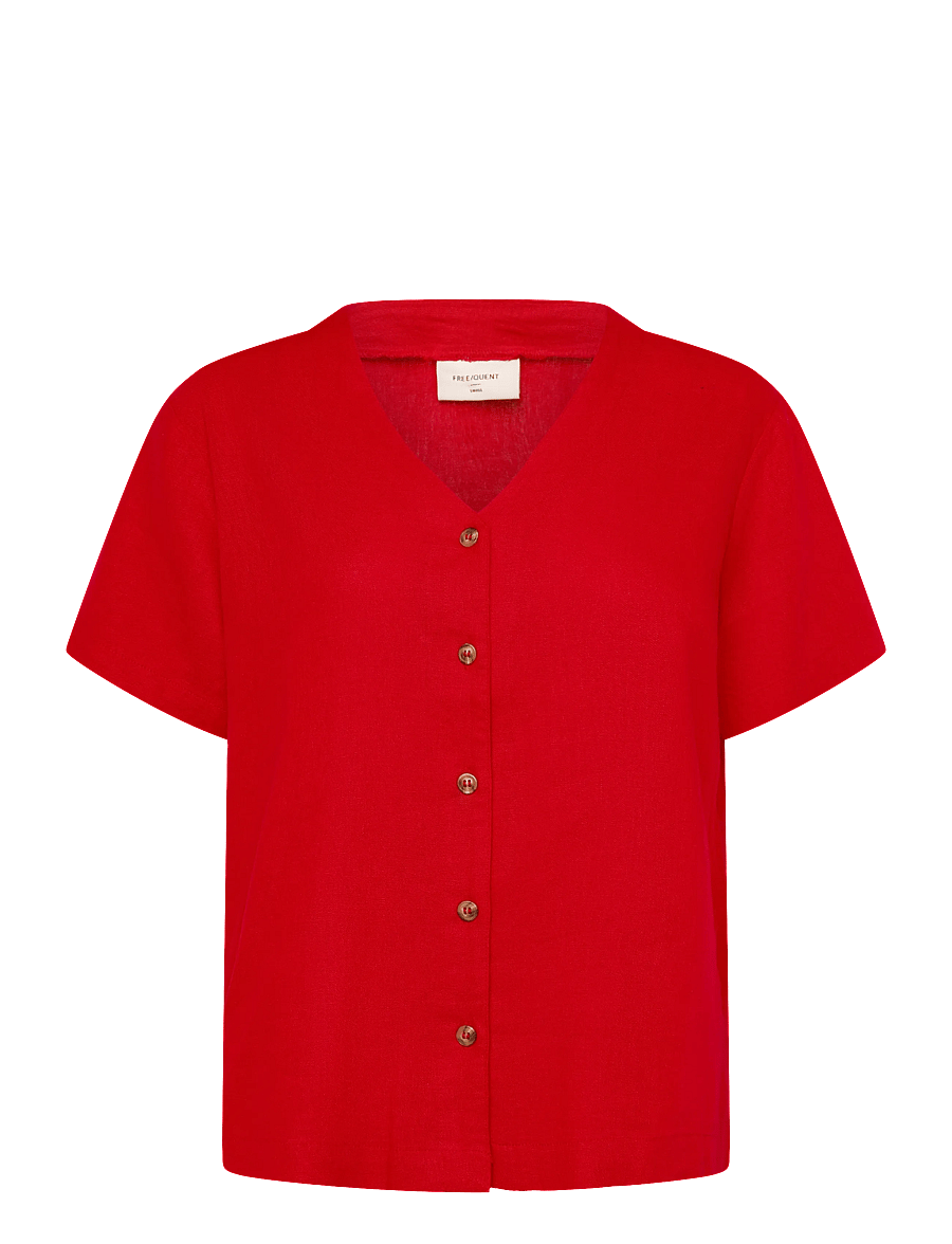 FREE/QUENT - FQLAVA-SHIRT - leinenhemden - true red - 1