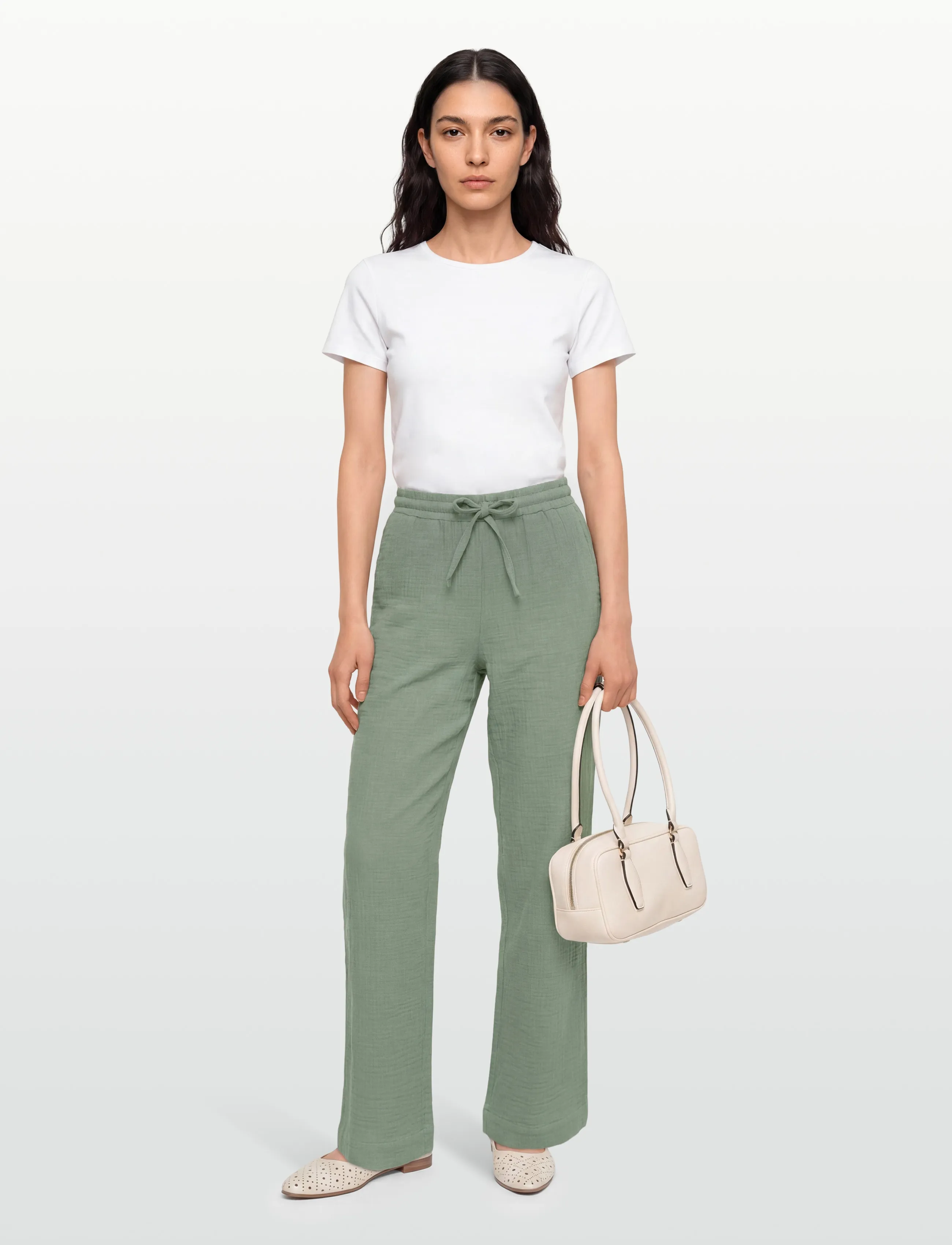 FREE/QUENT FQESMINGO-PANTS - Hosen - DARK FOREST / green
