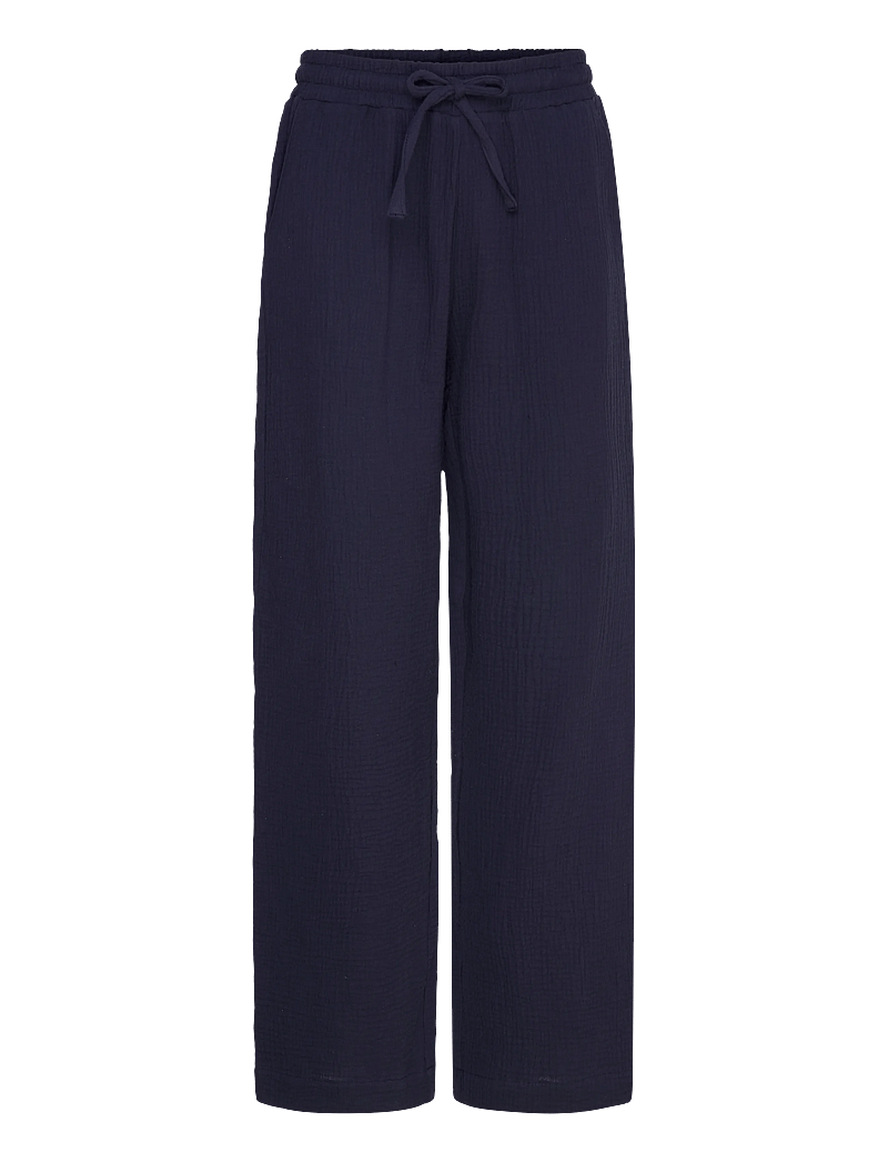 FREE/QUENT - FQESMINGO-PANTS - bukser med brede ben - navy blazer - 1