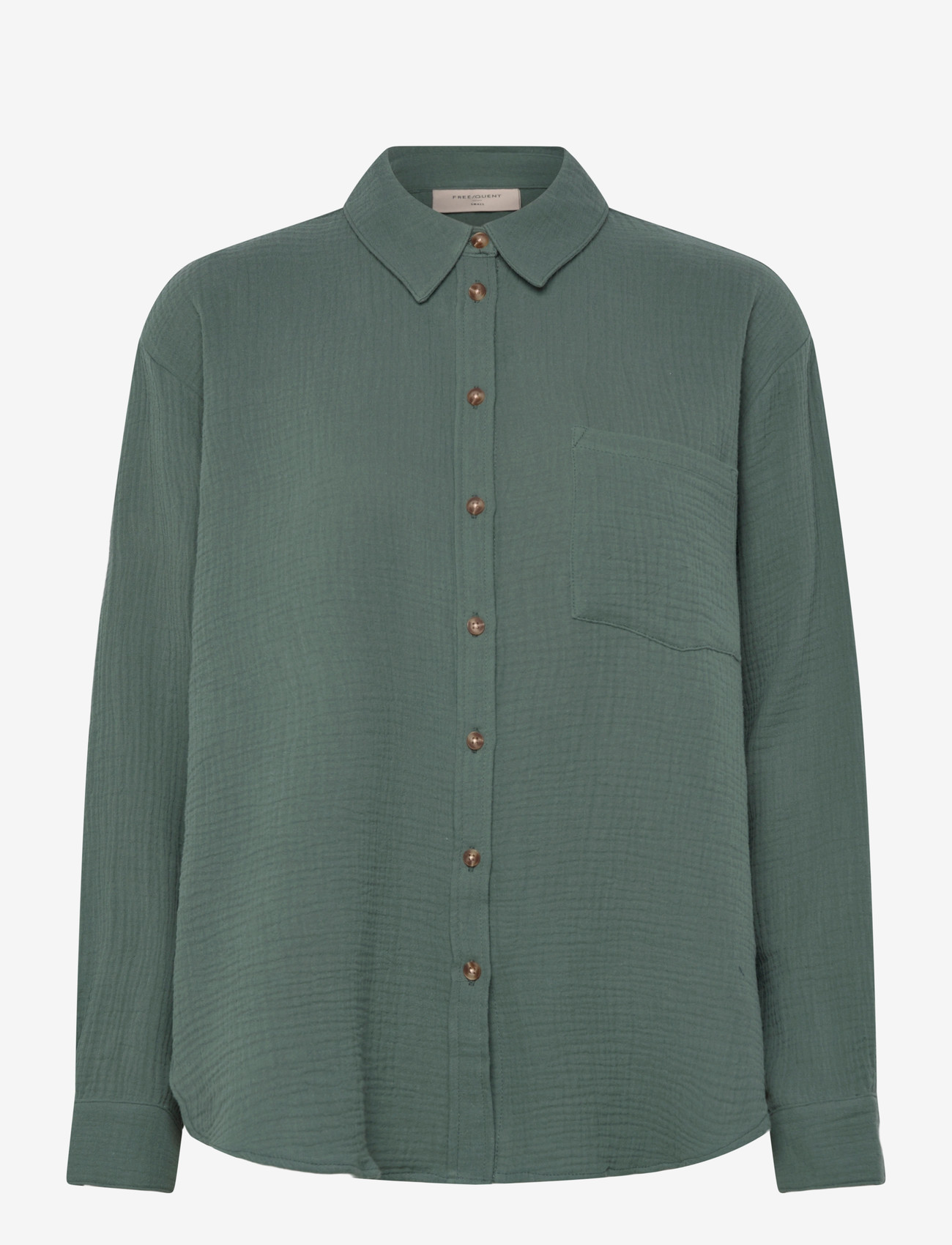FREE/QUENT FQESMINGO-SHIRT - Bluser & Skjorter - DARK FOREST / green
