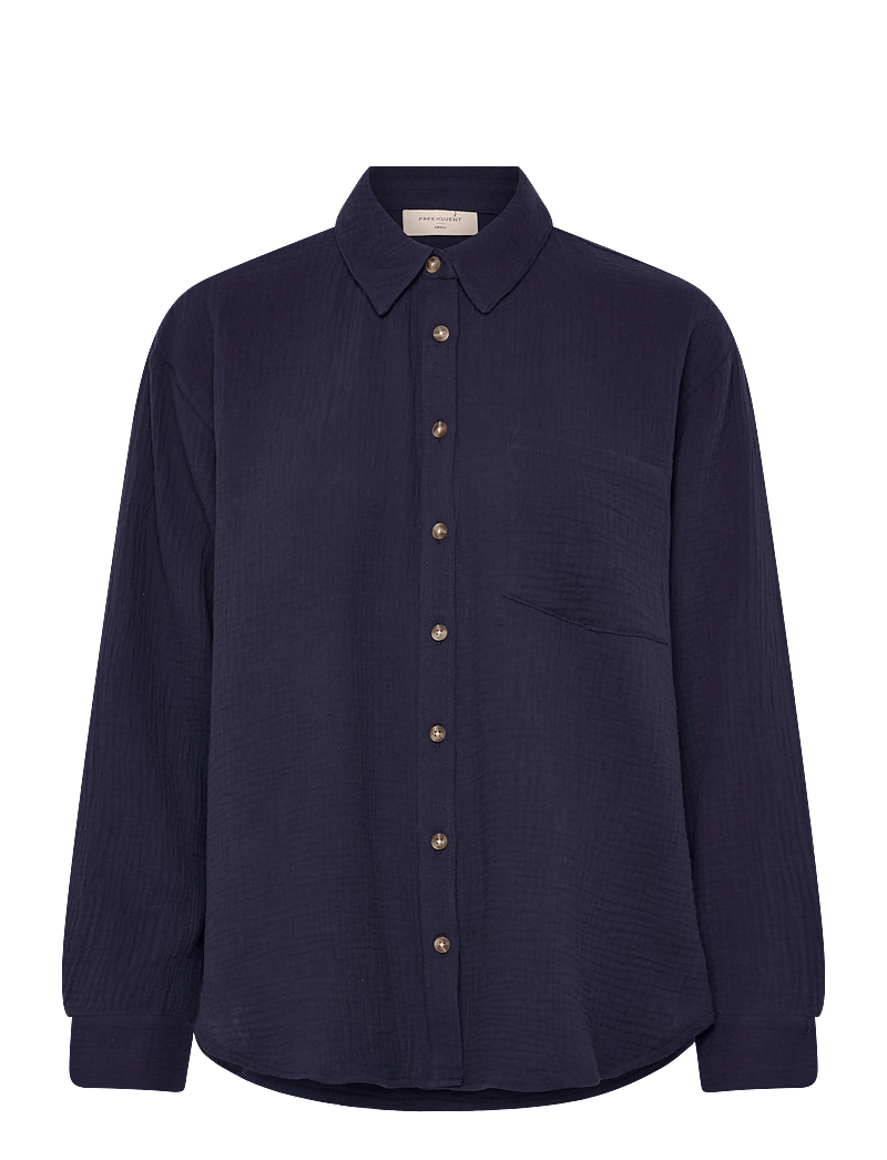 FREE/QUENT - FQESMINGO-SHIRT - pikkade varrukatega särgid - navy blazer - 1