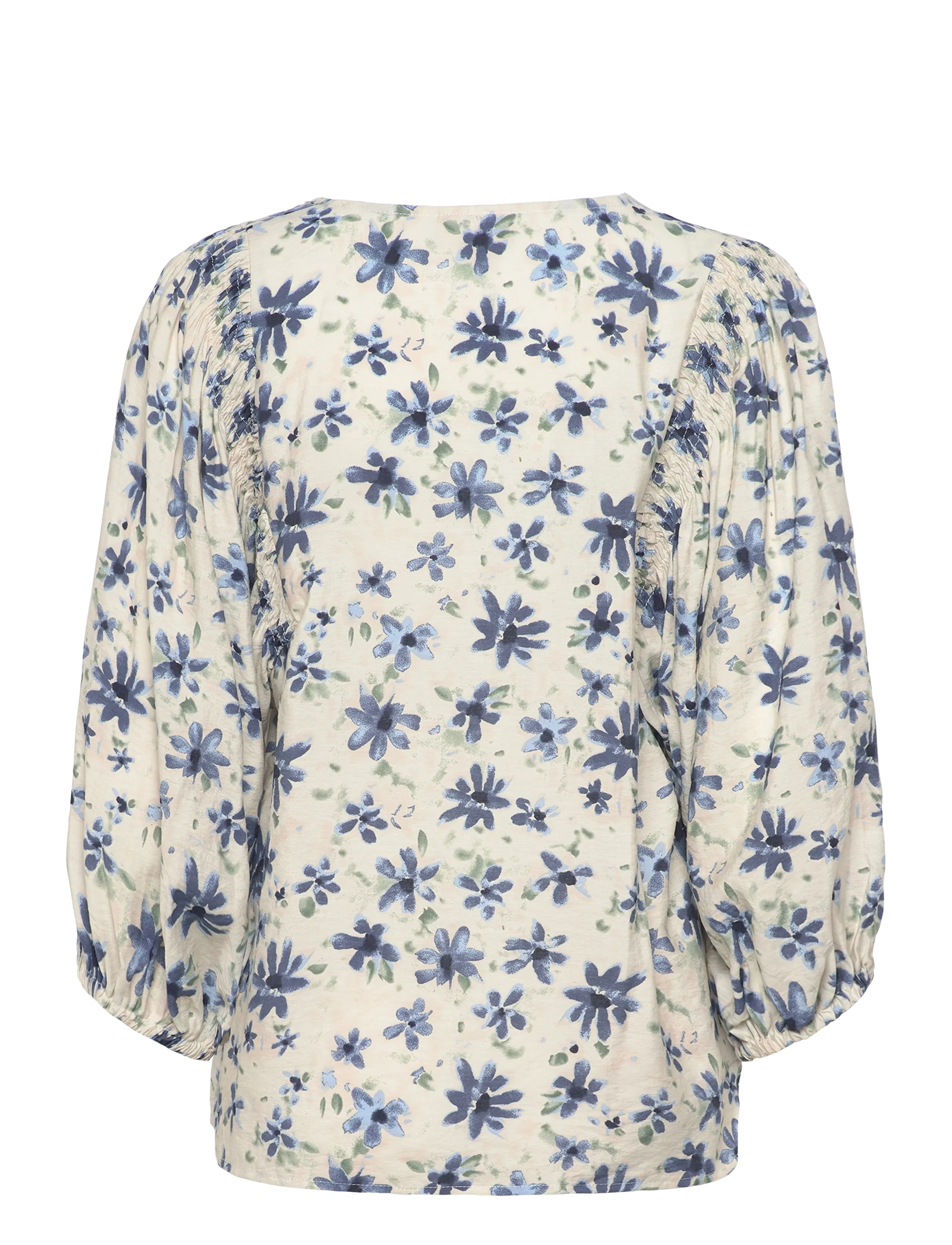 FREE/QUENT - FQJOVI-BLOUSE - pitkähihaiset puserot - moonbeam w. vintage indigo - 2
