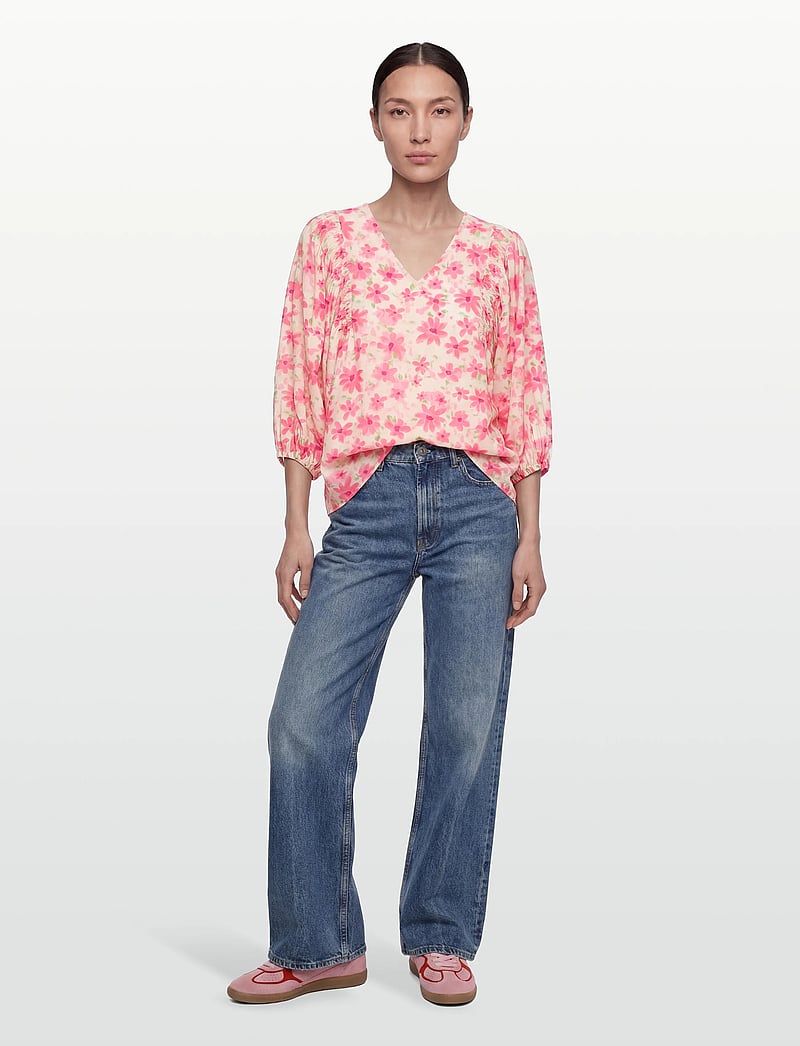 FREE/QUENT - FQJOVI-BLOUSE - langärmlige blusen - moonbeam w. sweet lilac - 0