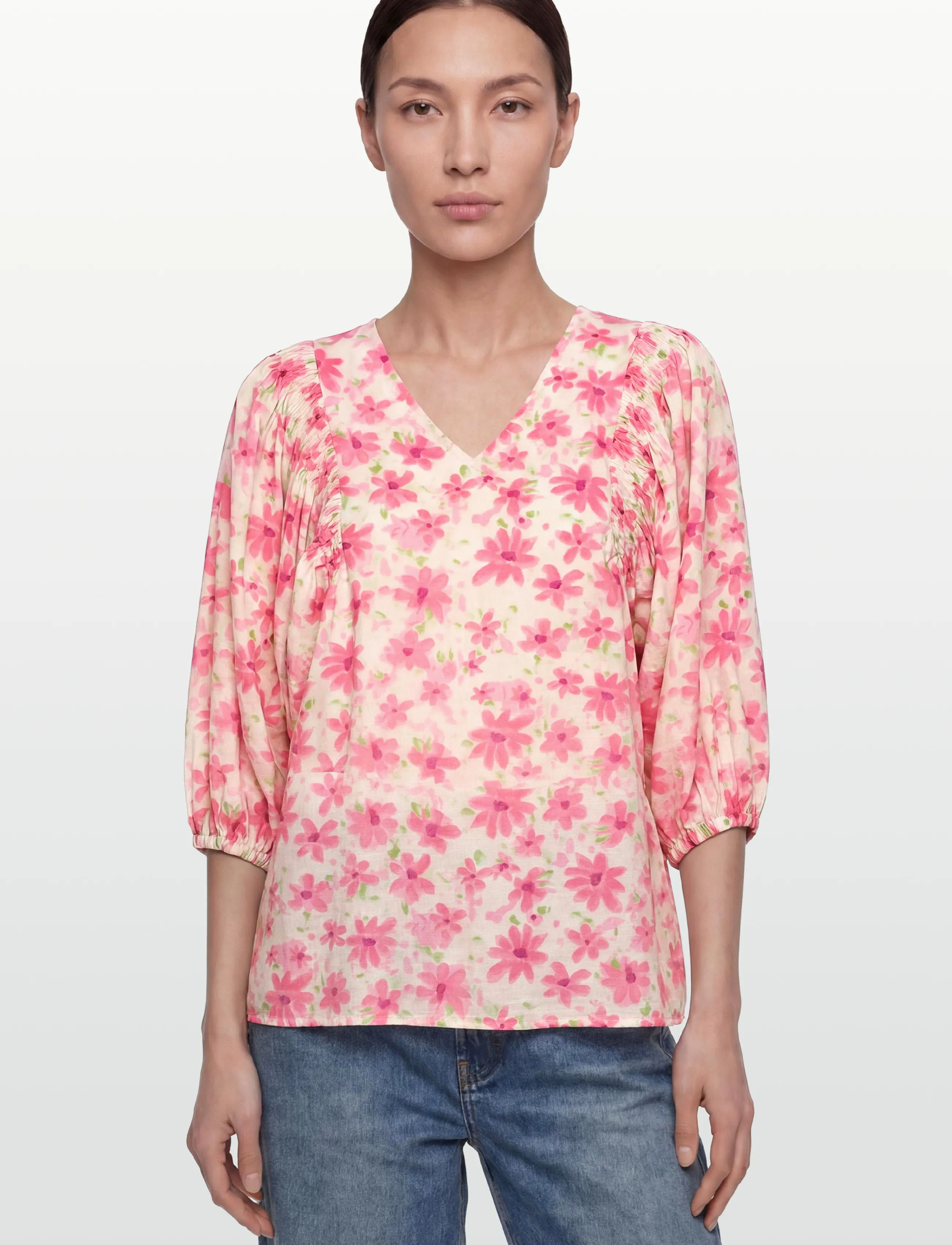 FREE/QUENT - FQJOVI-BLOUSE - long sleeved blouses - moonbeam w. sweet lilac - 3