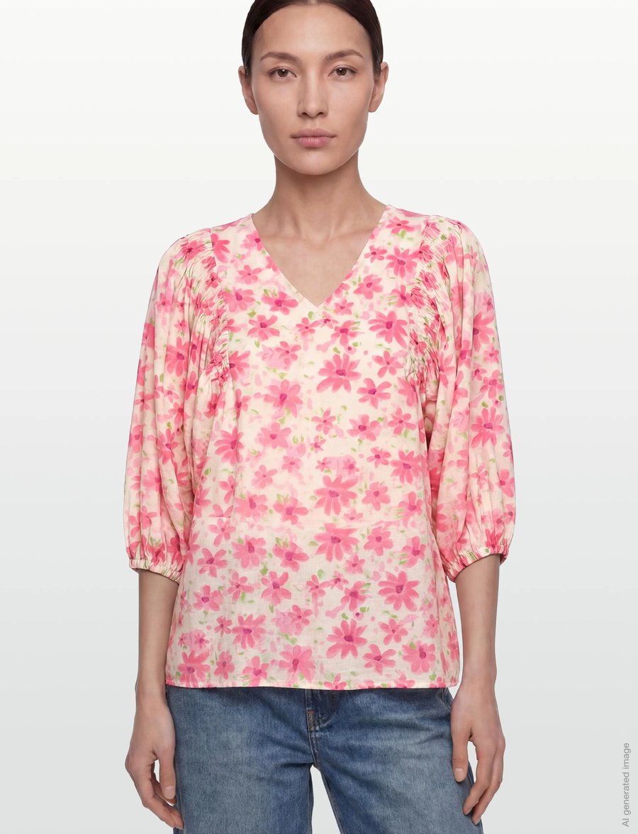 FREE/QUENT - FQJOVI-BLOUSE - langärmelige blusen - moonbeam w. sweet lilac - 3