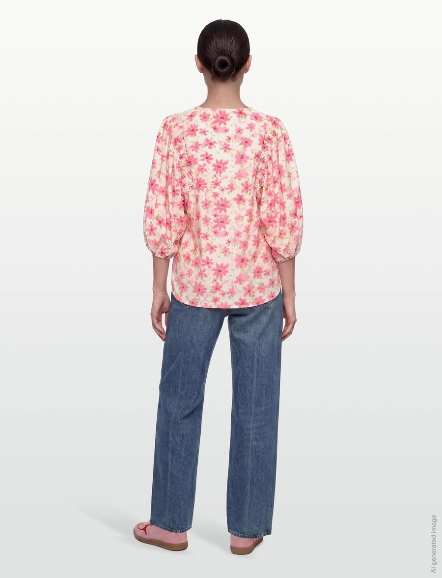 FREE/QUENT - FQJOVI-BLOUSE - langärmelige blusen - moonbeam w. sweet lilac - 4